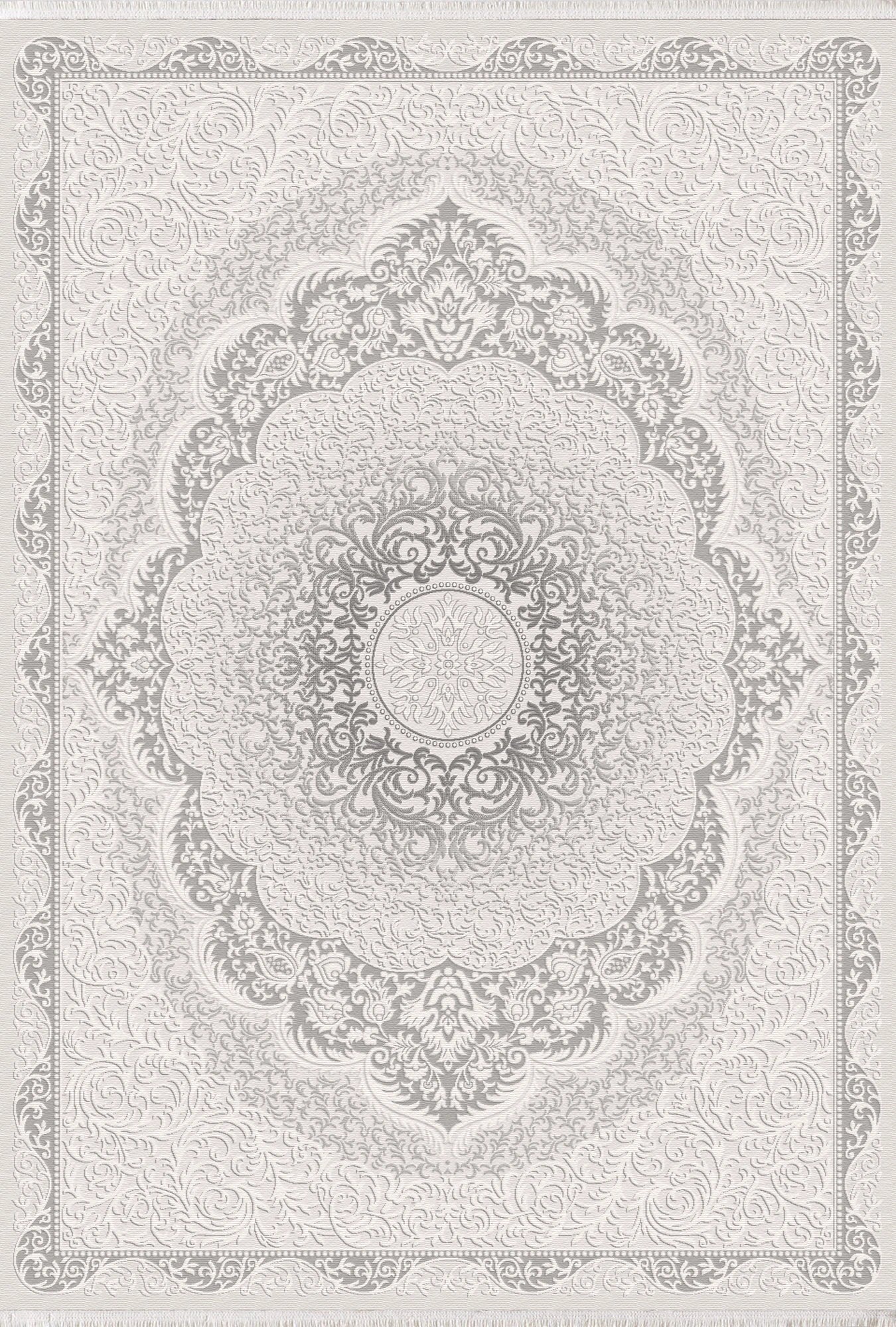 Коричневий традиційний килим-медальйон