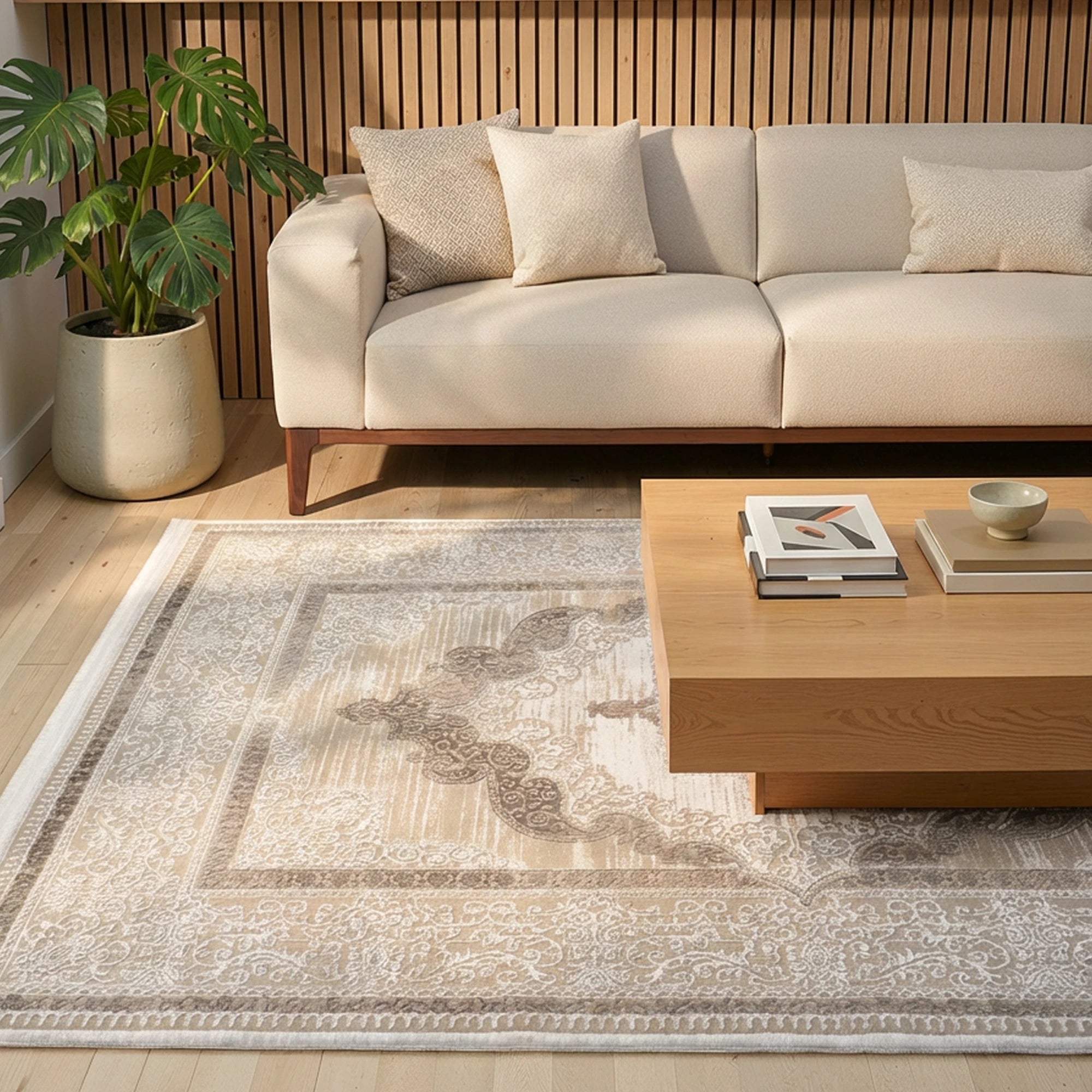 Класичний м'який килимок медальйон