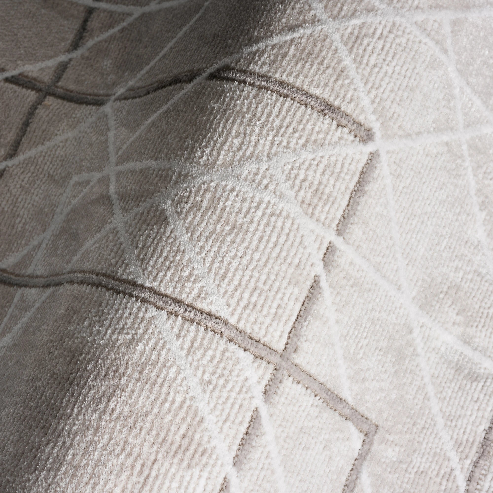 Сучасний багатошаровий геометричний абстракційний килим | Коричневий