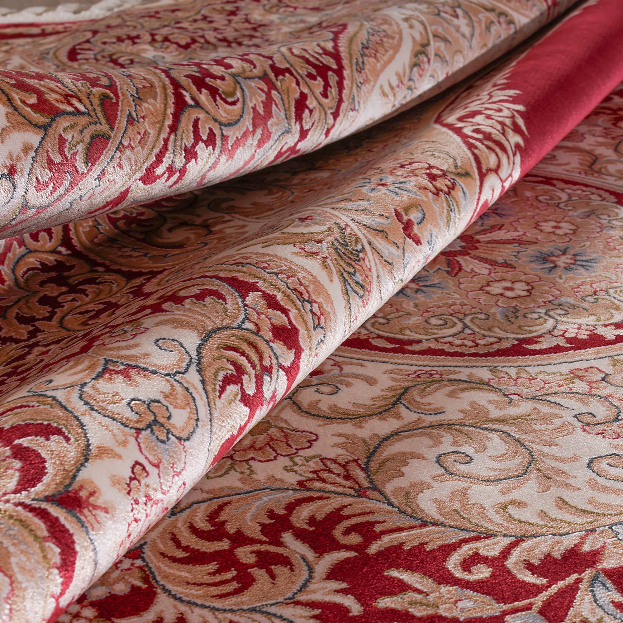 A Touch of Heritage Historical Motifs Handwoven Silk Rug - Bella Rugs