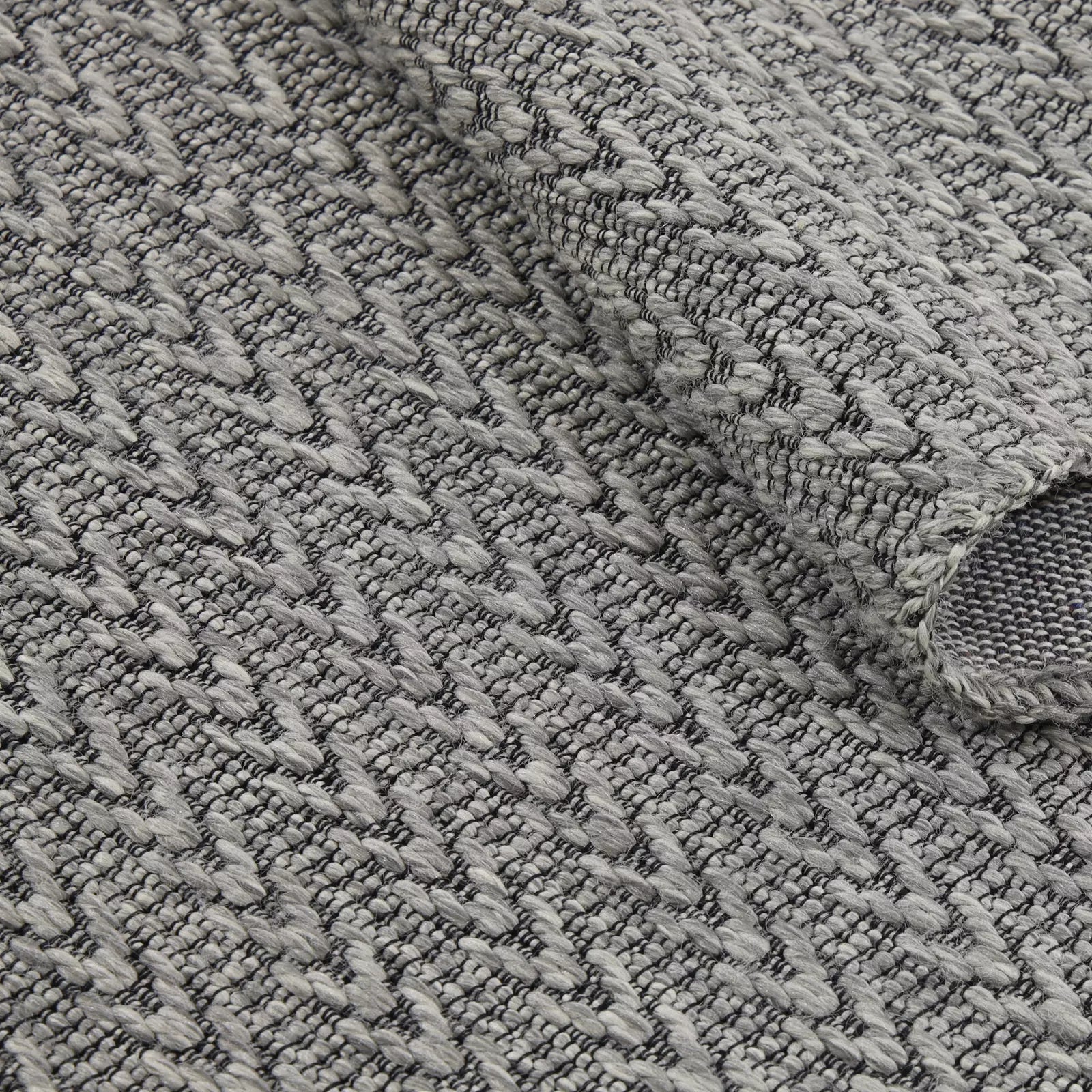 Knitted Pattern Zigzag Sisal Rug Gray - Bella Rugs