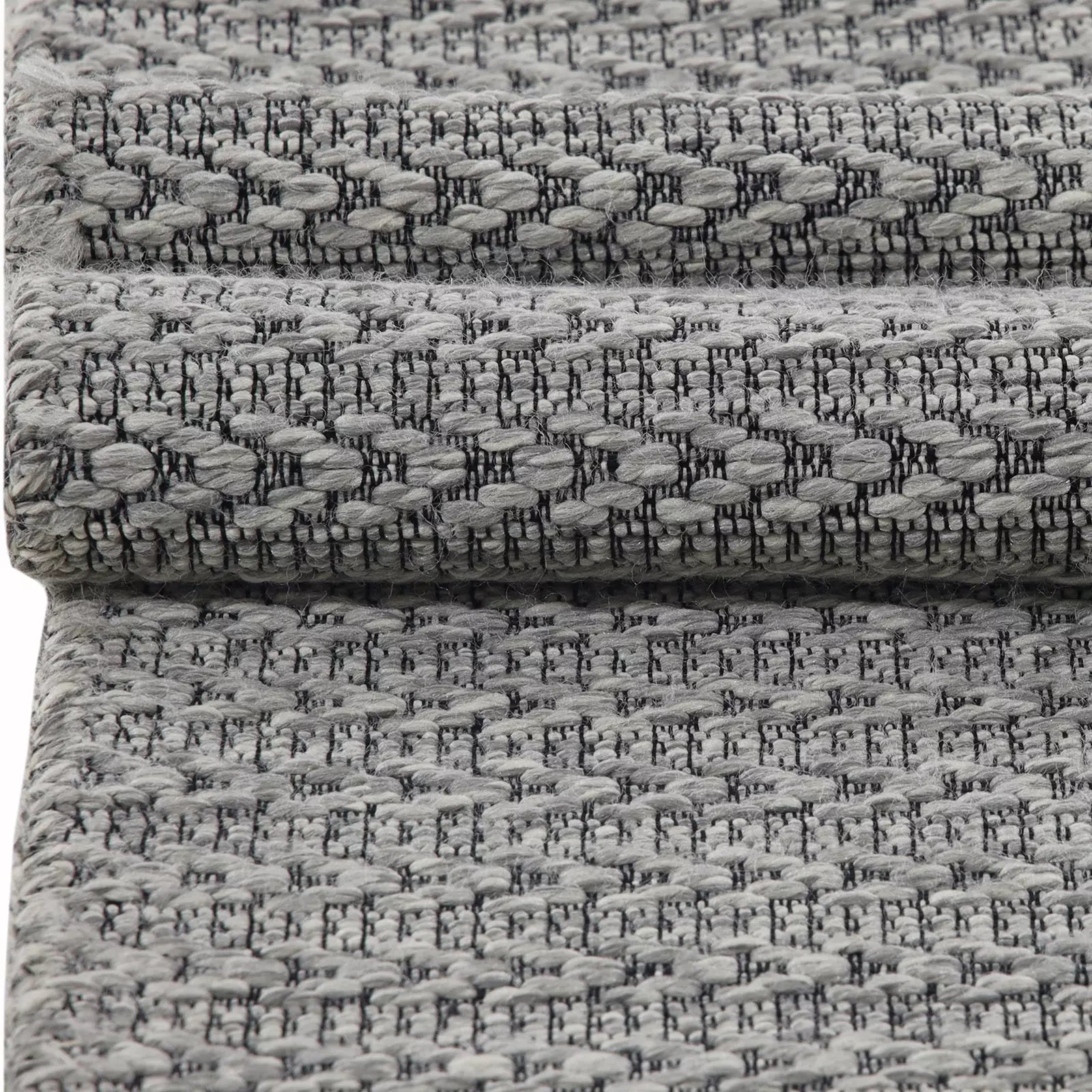Knitted Pattern Zigzag Sisal Rug Gray - Bella Rugs