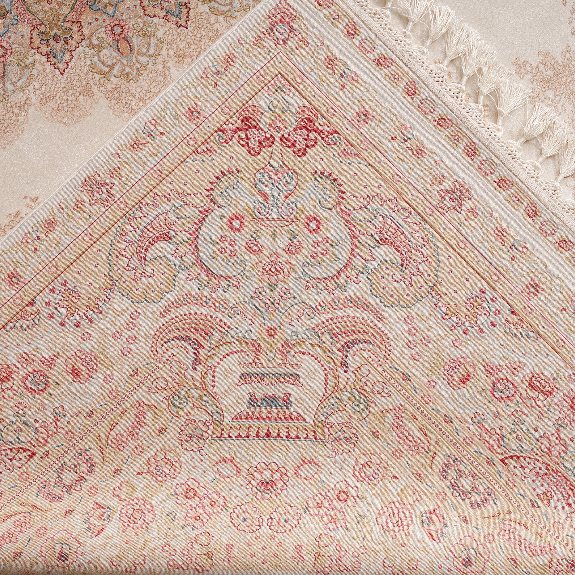 Timeless Elegance Antique Pattern Handmade Silk Rug - Bella Rugs