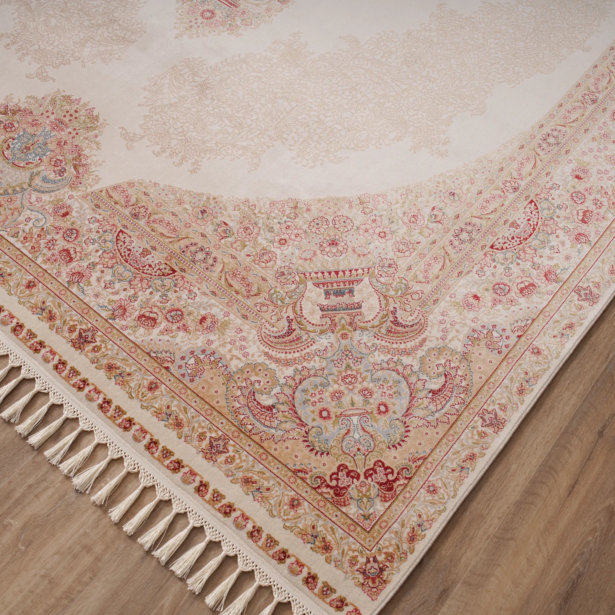 Timeless Elegance Antique Pattern Handmade Silk Rug - Bella Rugs