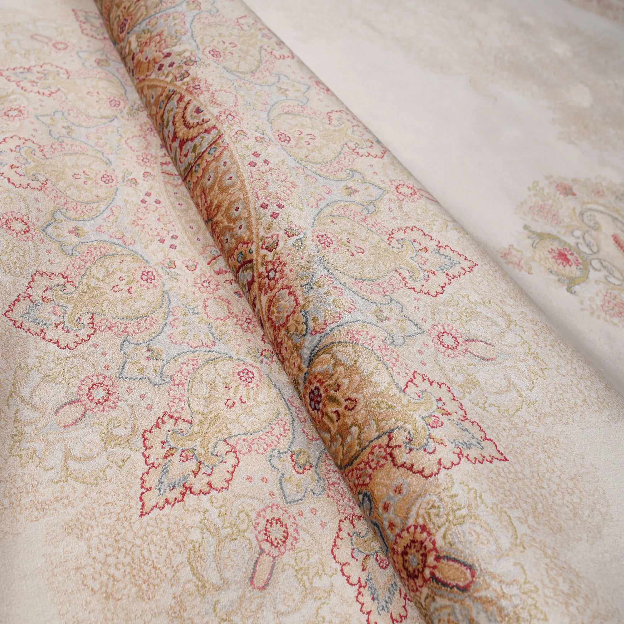 Timeless Elegance Antique Pattern Handmade Silk Rug - Bella Rugs