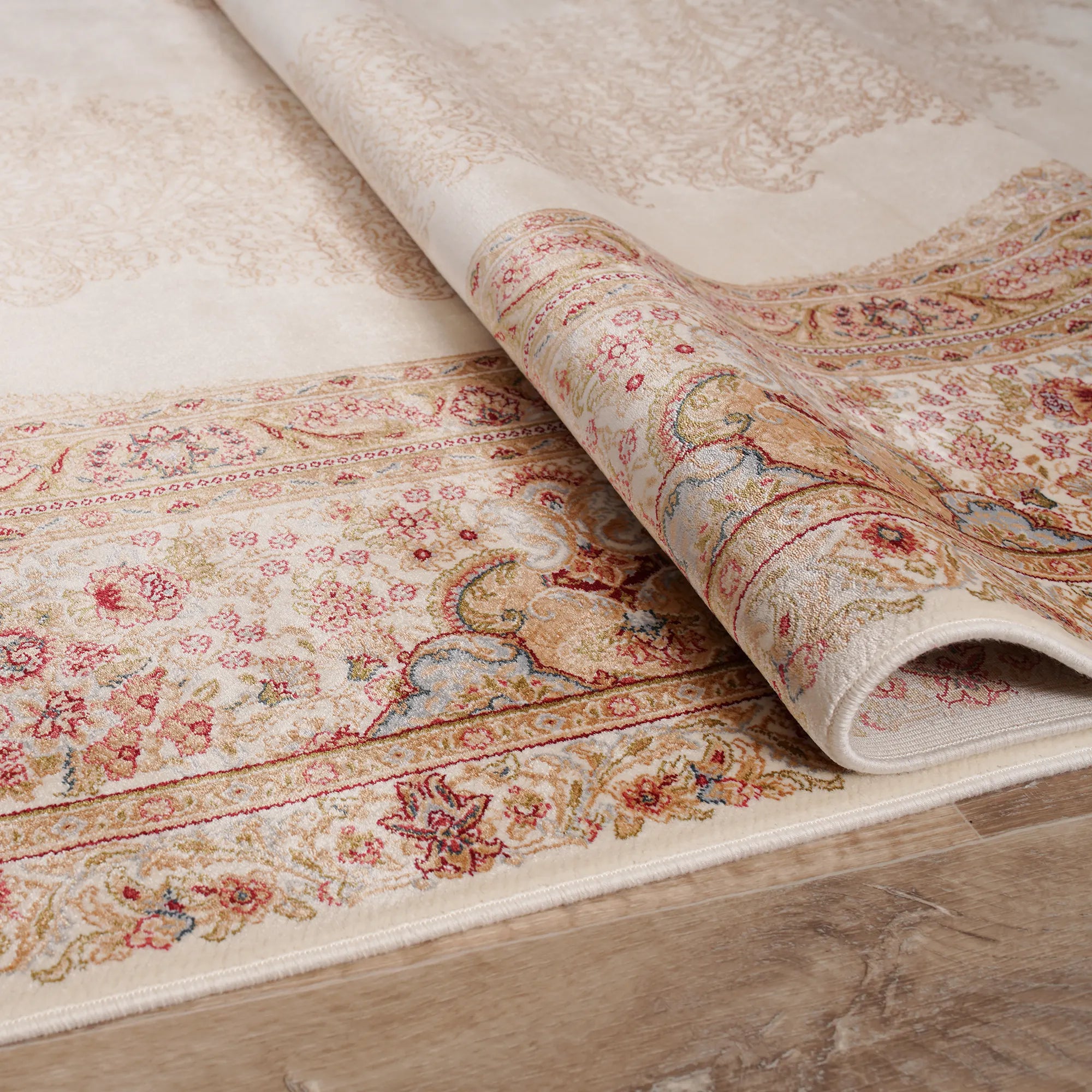 Timeless Elegance Antique Pattern Handmade Silk Rug - Bella Rugs