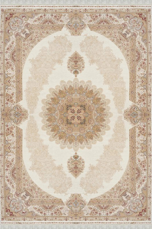 Timeless Elegance Antique Pattern Handmade Silk Rug - Bella Rugs