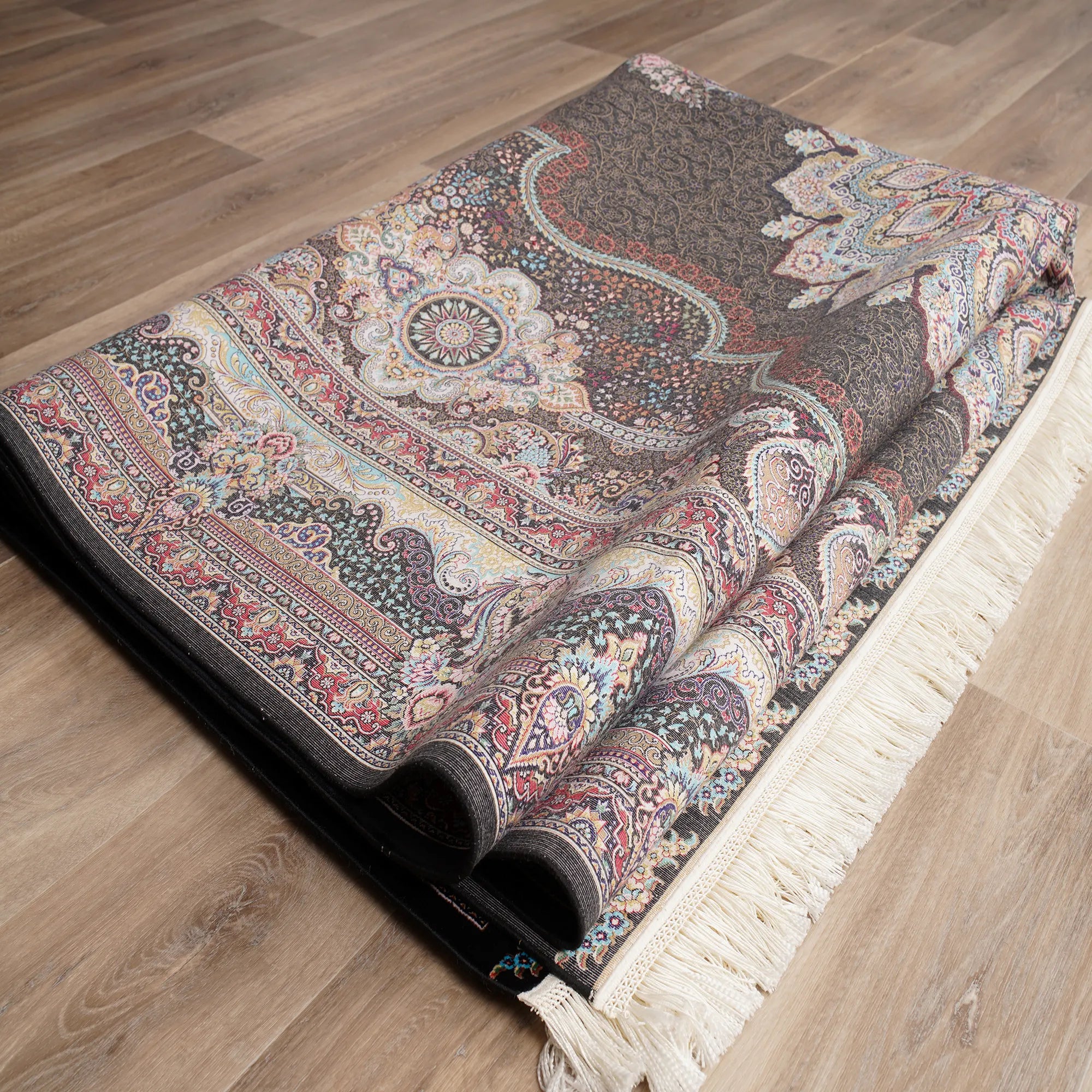 Vintage-Inspired Artistic Handmade Silk Rug - Bella Rugs
