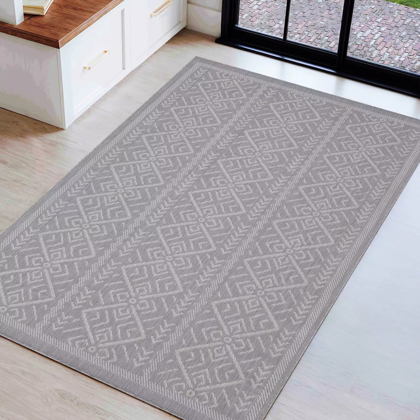 West Natural Sisal Rug Gray - Bella Rugs