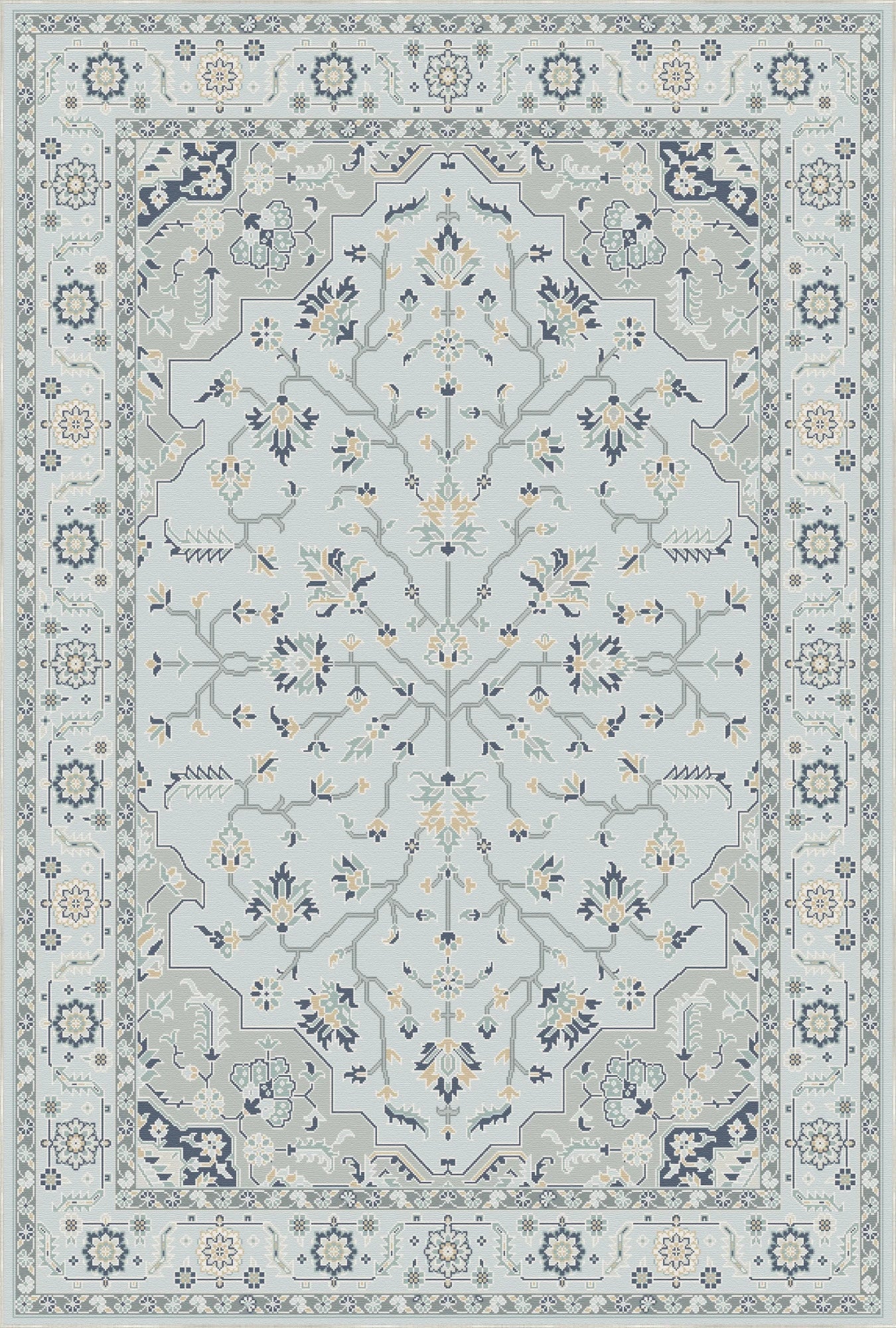 Килим Eden з блакитними перлинами