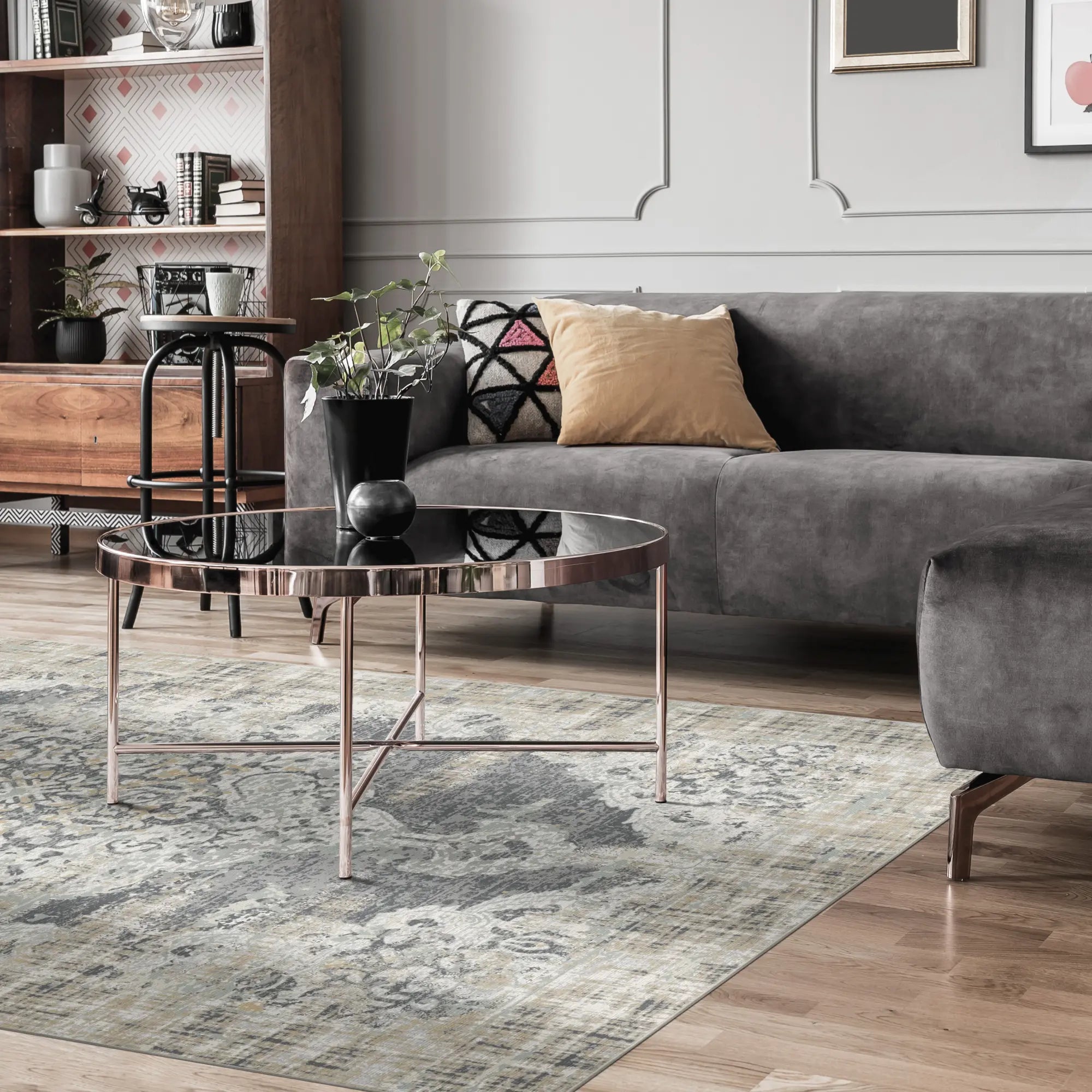 Килим Patina Charcoal Gray
