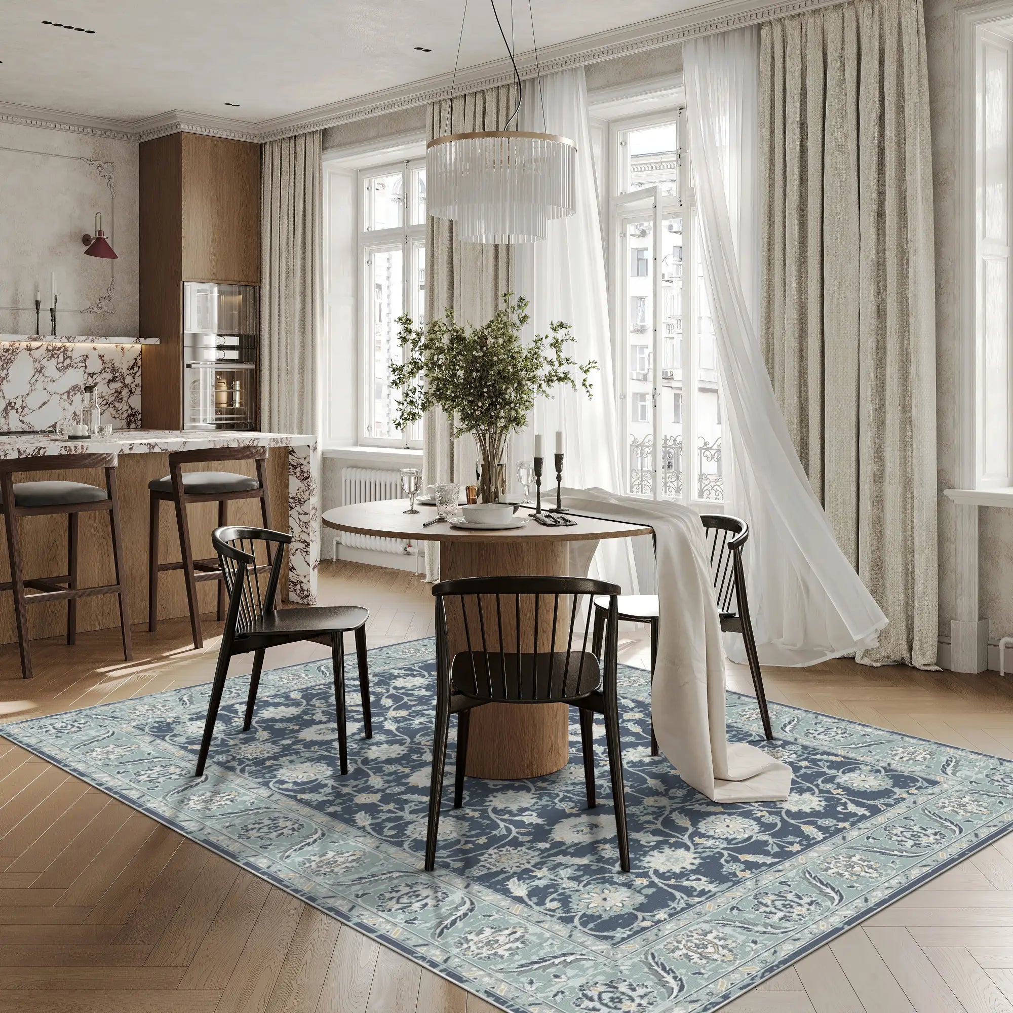 Килим Veda Sage Navy Blue