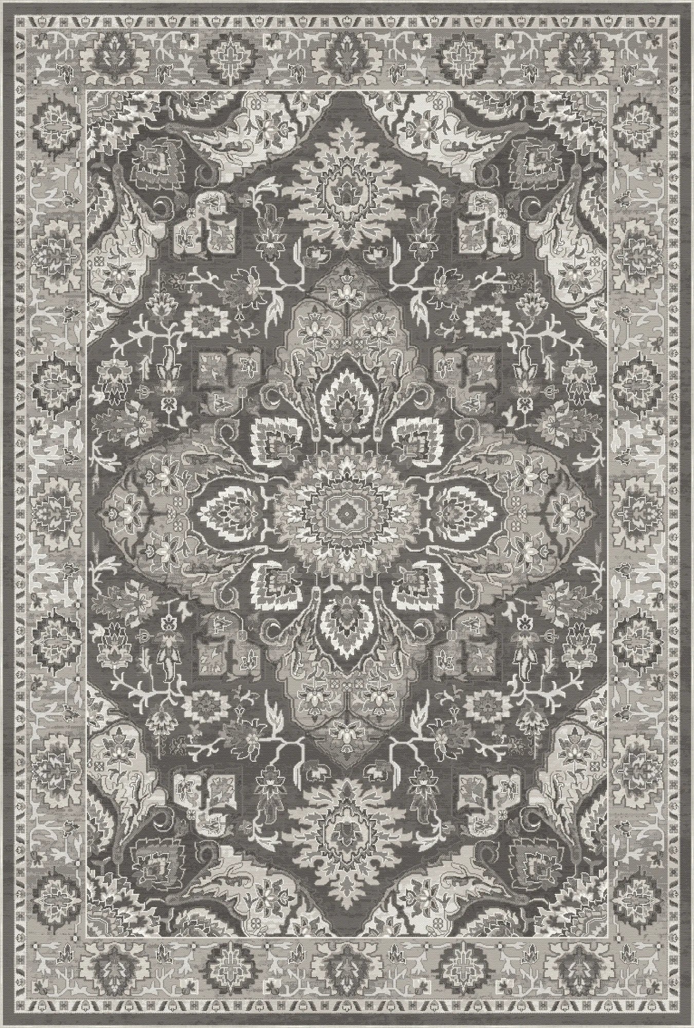 Килим Regency Ornate Medallion Charcoal