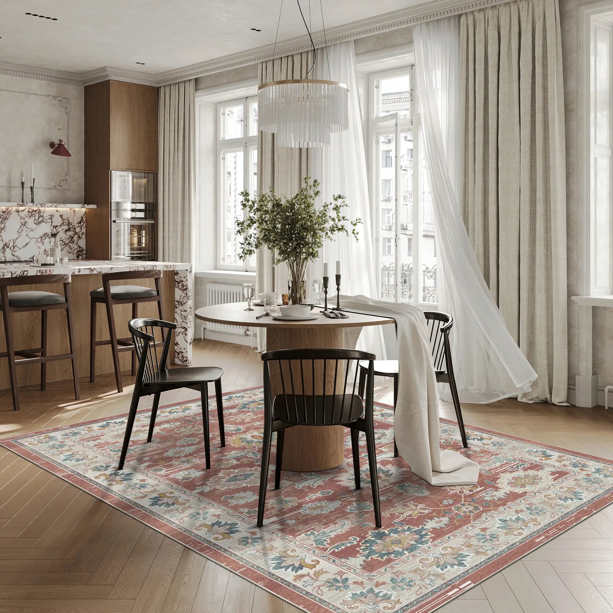 Килим Ember Distressed Botanical Terracotta