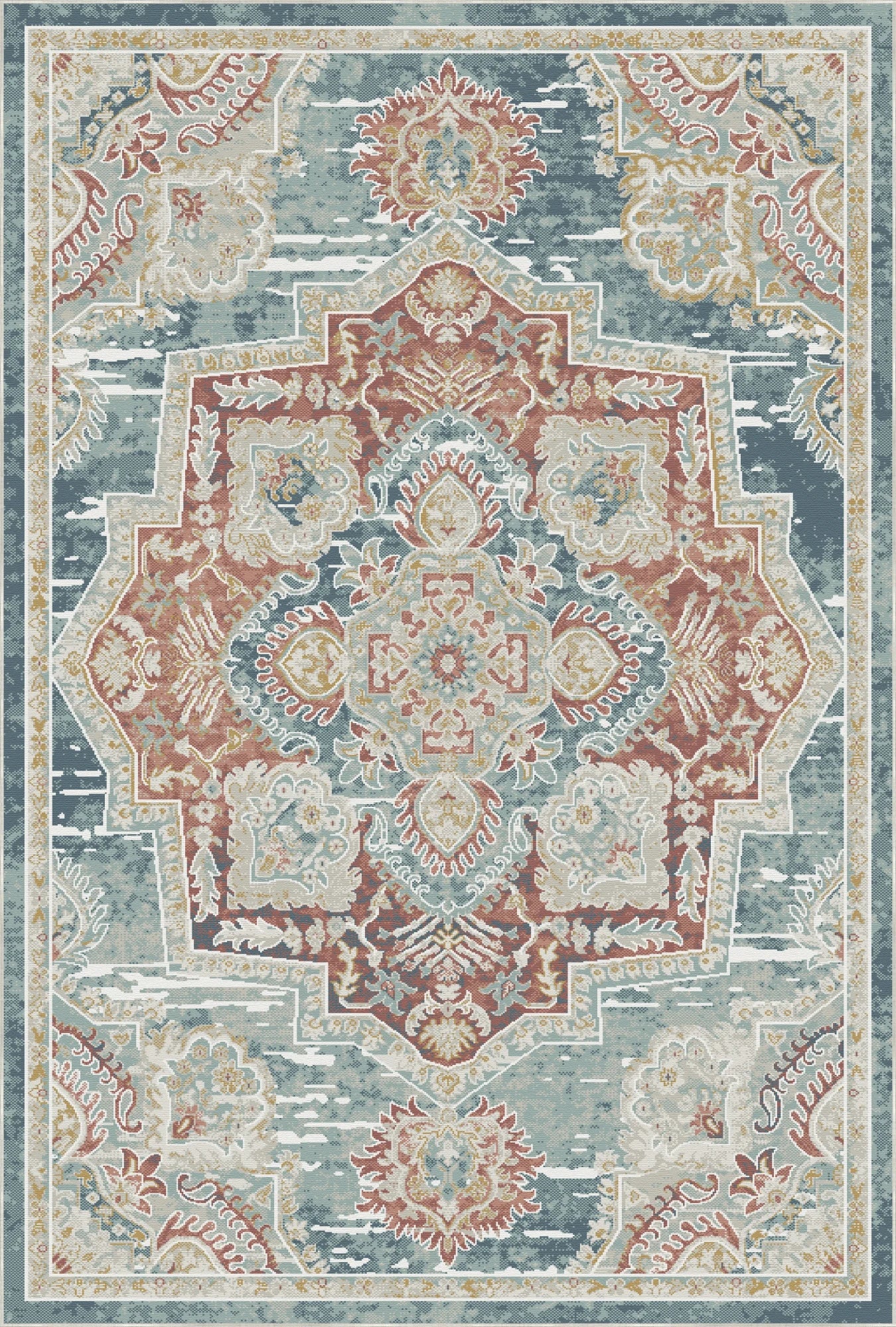 Сапфіровий гребінь Мозаїка Блакитний