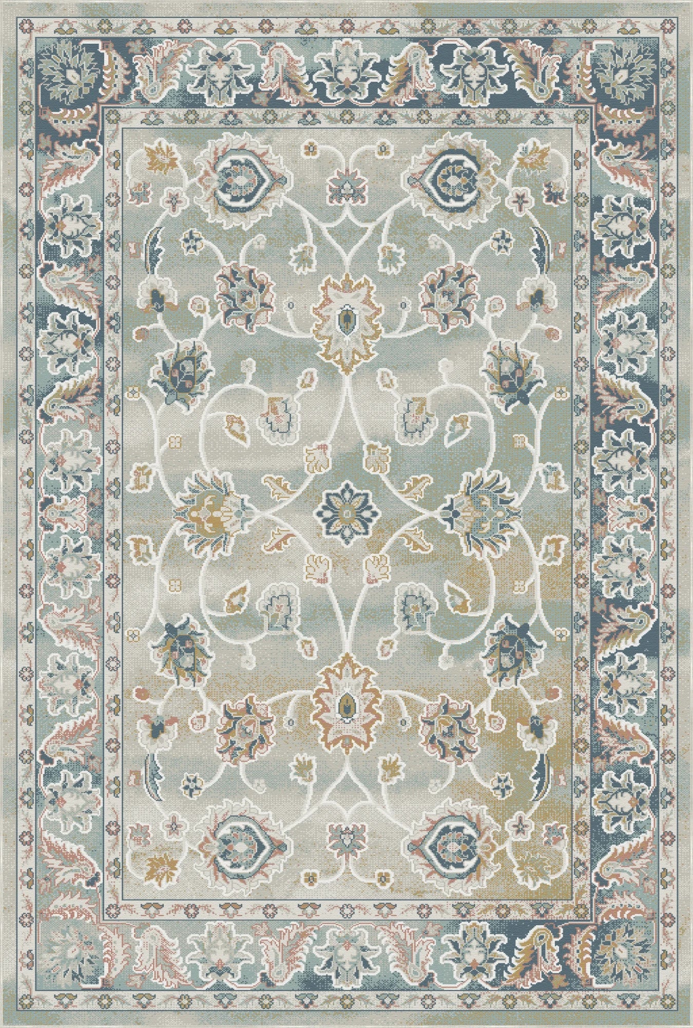 Килим з блакитною облямівкою Nobility