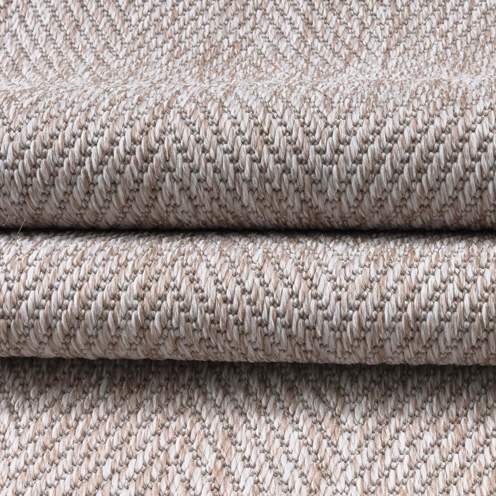 Джутовий килим кольору слонової кістки з текстурою ялинка