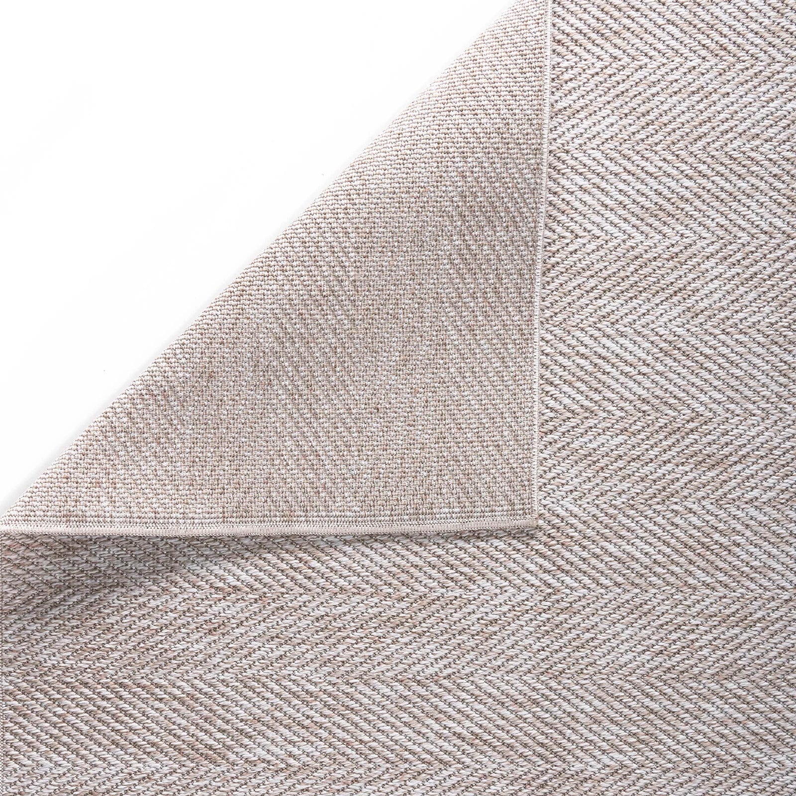 Джутовий килим кольору слонової кістки з текстурою ялинка