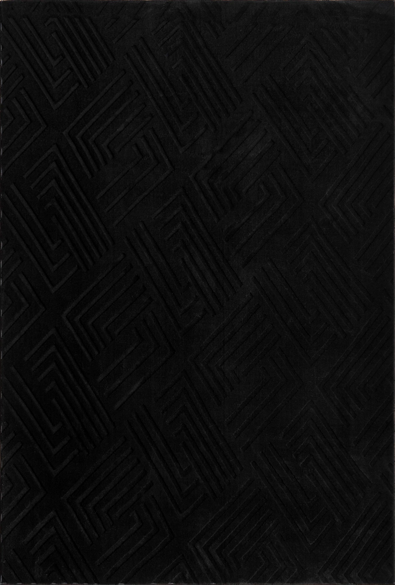 Килим лабіринт чорний