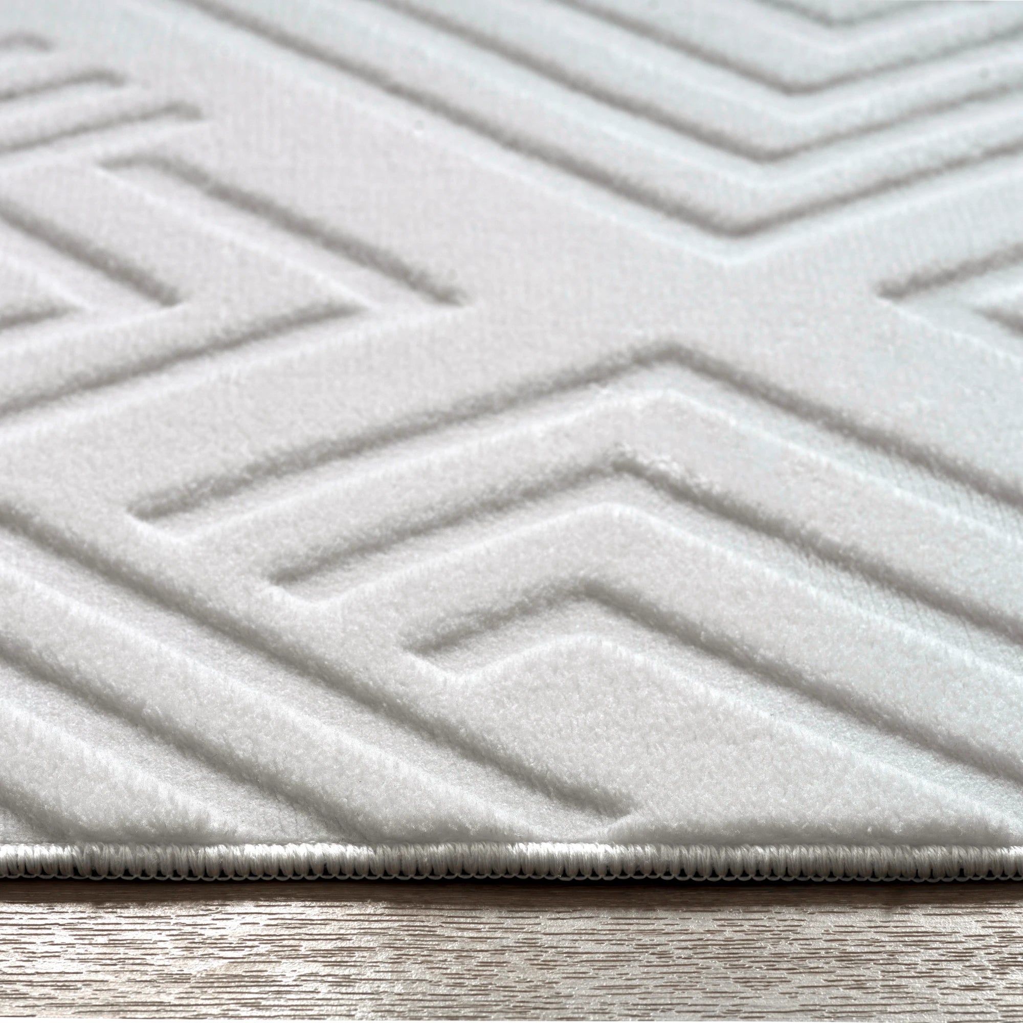 Плюшевий килим Лабіринт – Білий