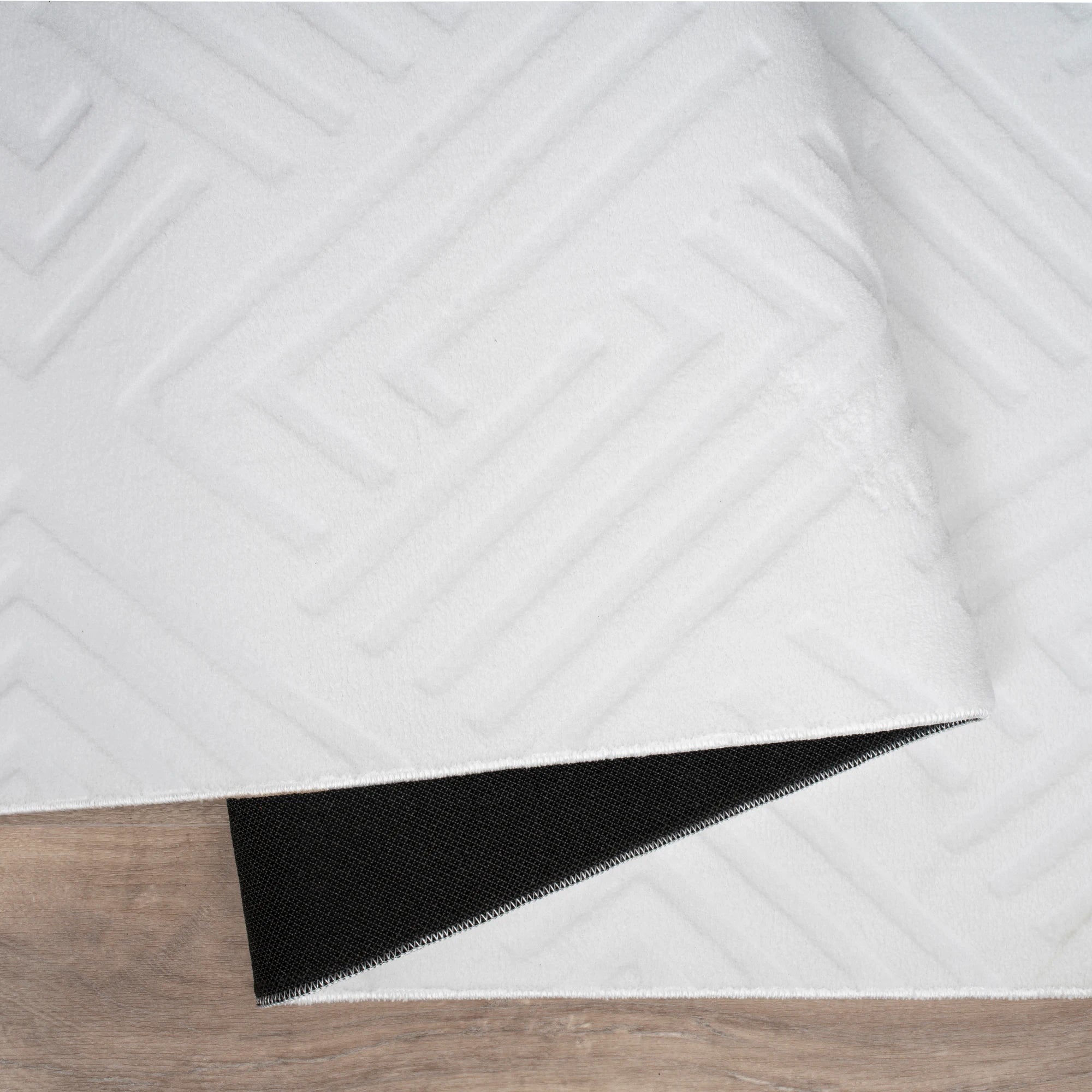 Плюшевий килим Лабіринт – Білий