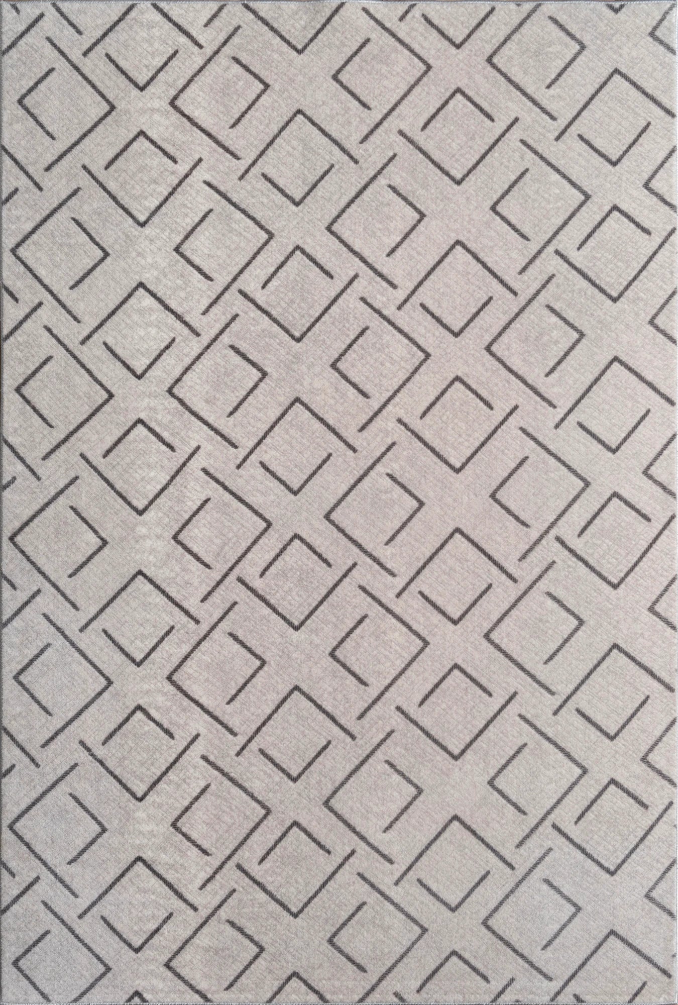 Сірий контурний килим