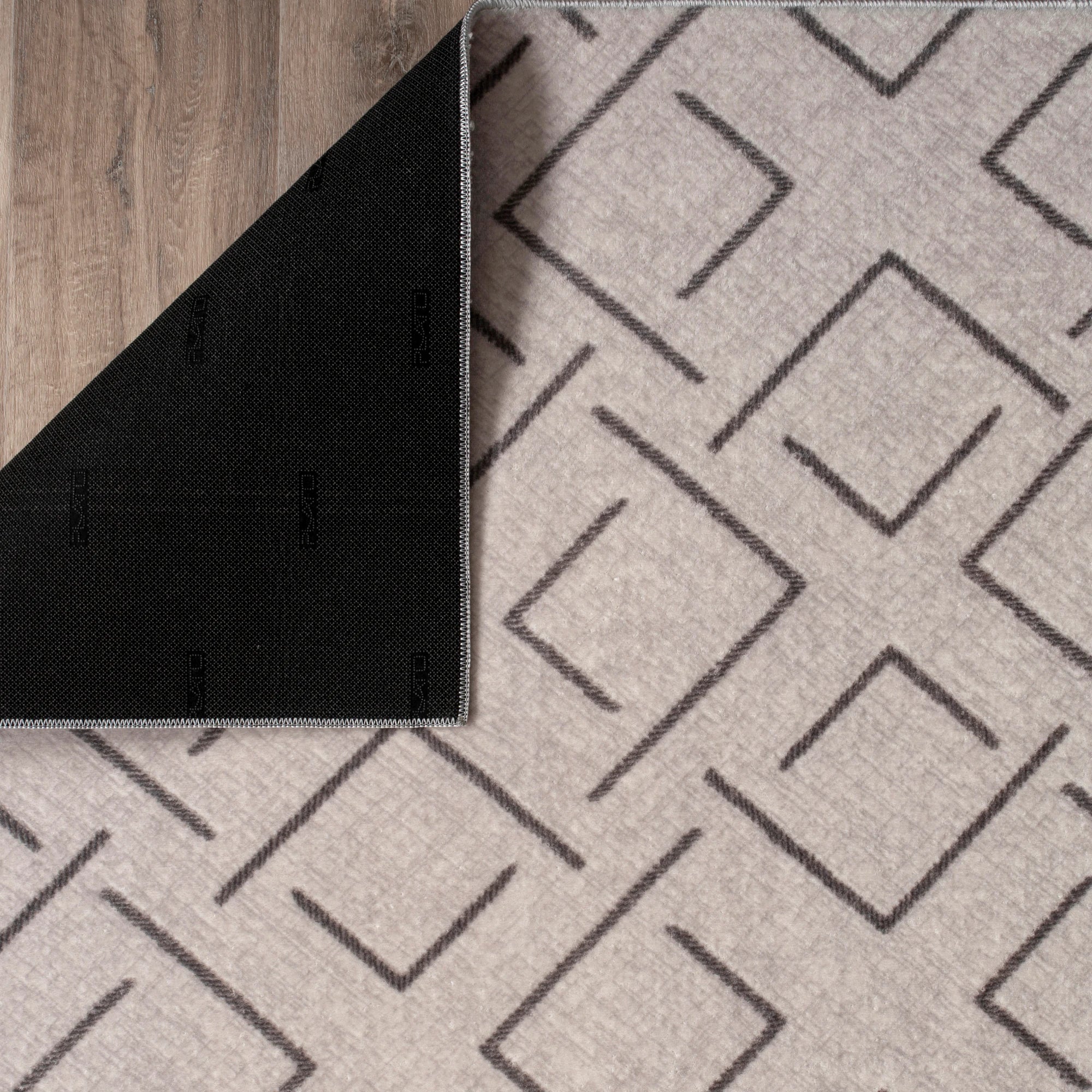 Сірий контурний килим