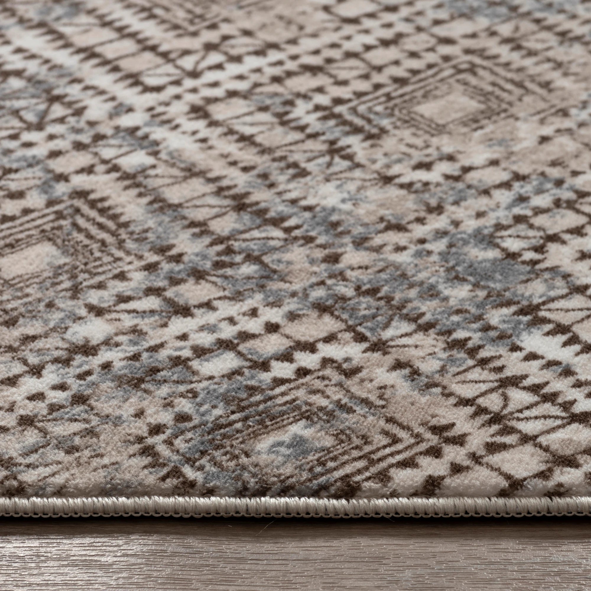 Бохо килим тауп коричневий