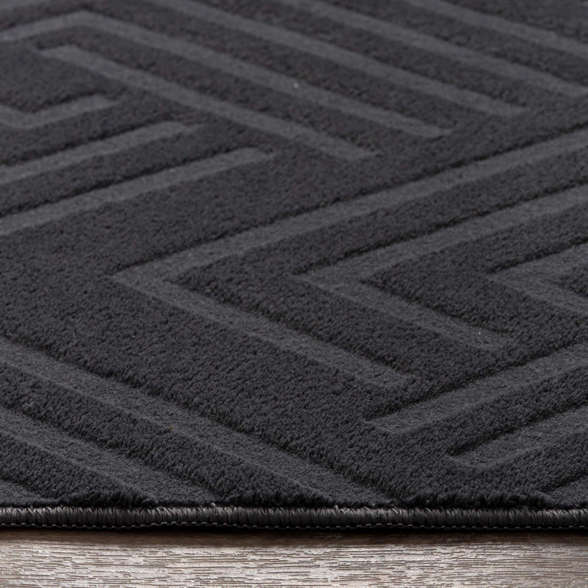 Килим лабіринт вугільний