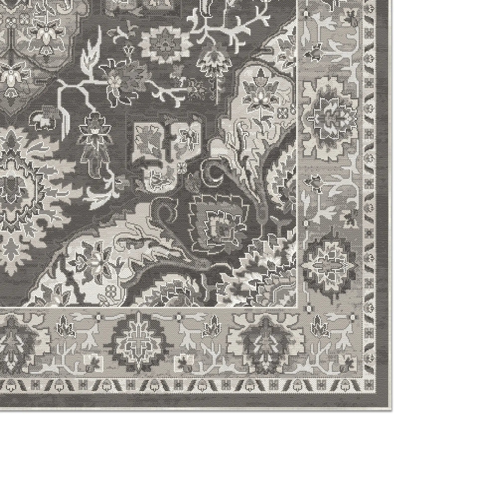Килим Regency Ornate Medallion Charcoal