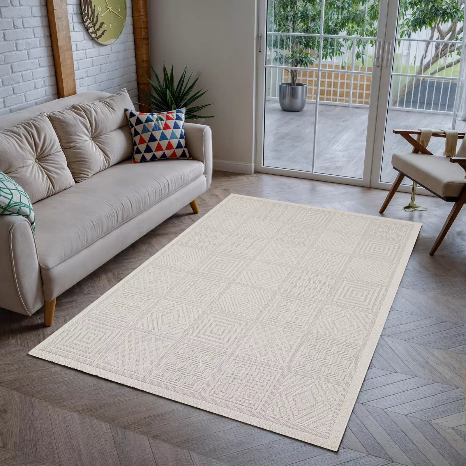 Dream Soft Knit Loop Carpet White - Bella Rugs