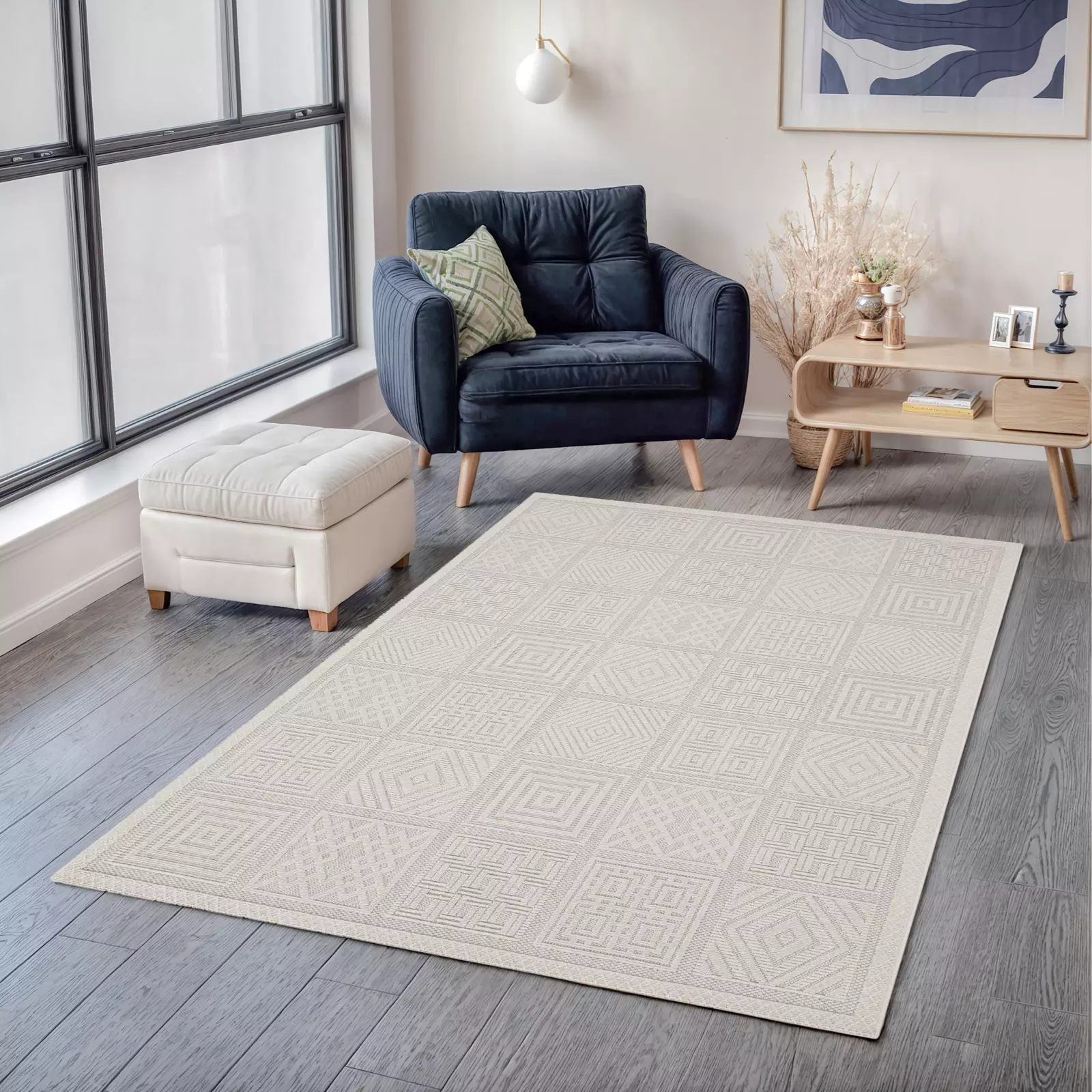 Dream Soft Knit Loop Carpet White - Bella Rugs