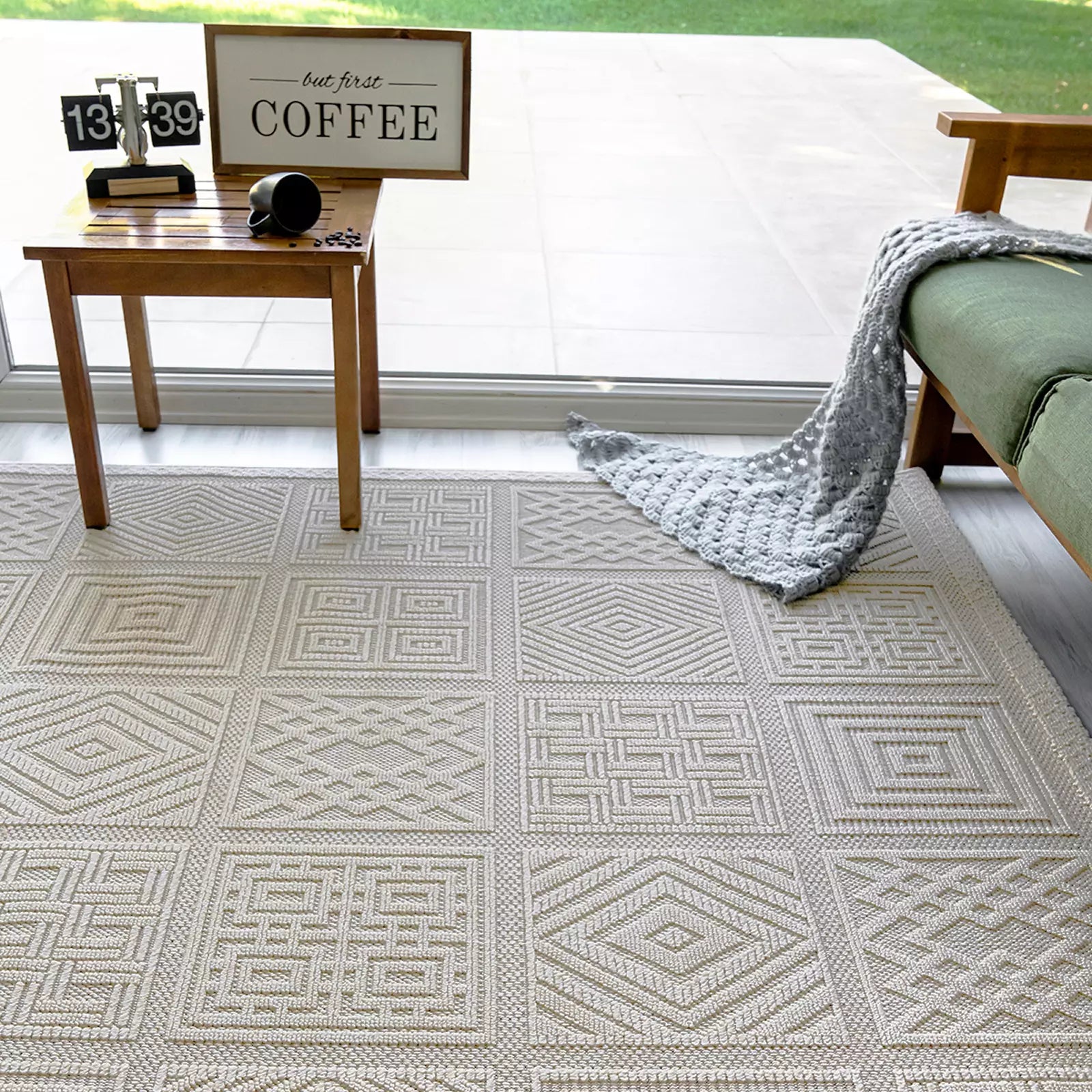 Dream Soft Knit Loop Carpet White - Bella Rugs