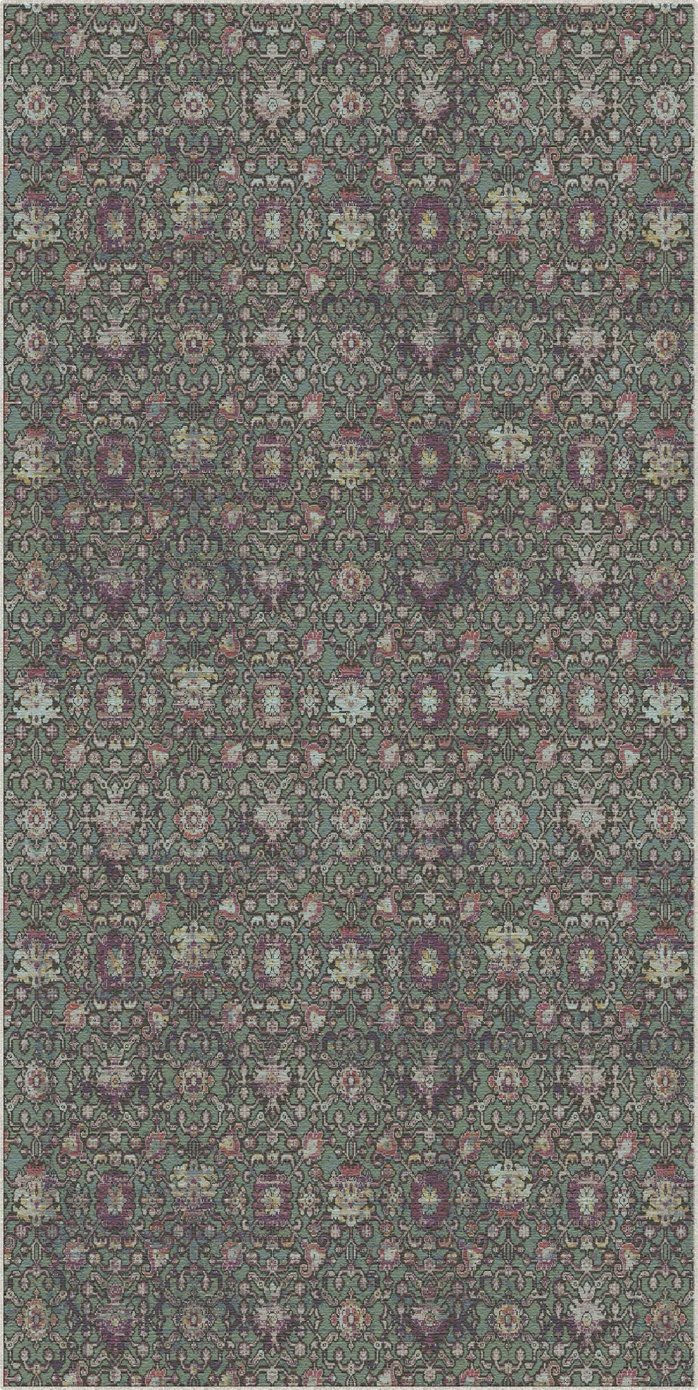 Килим Kew Mint Botanical, що миється