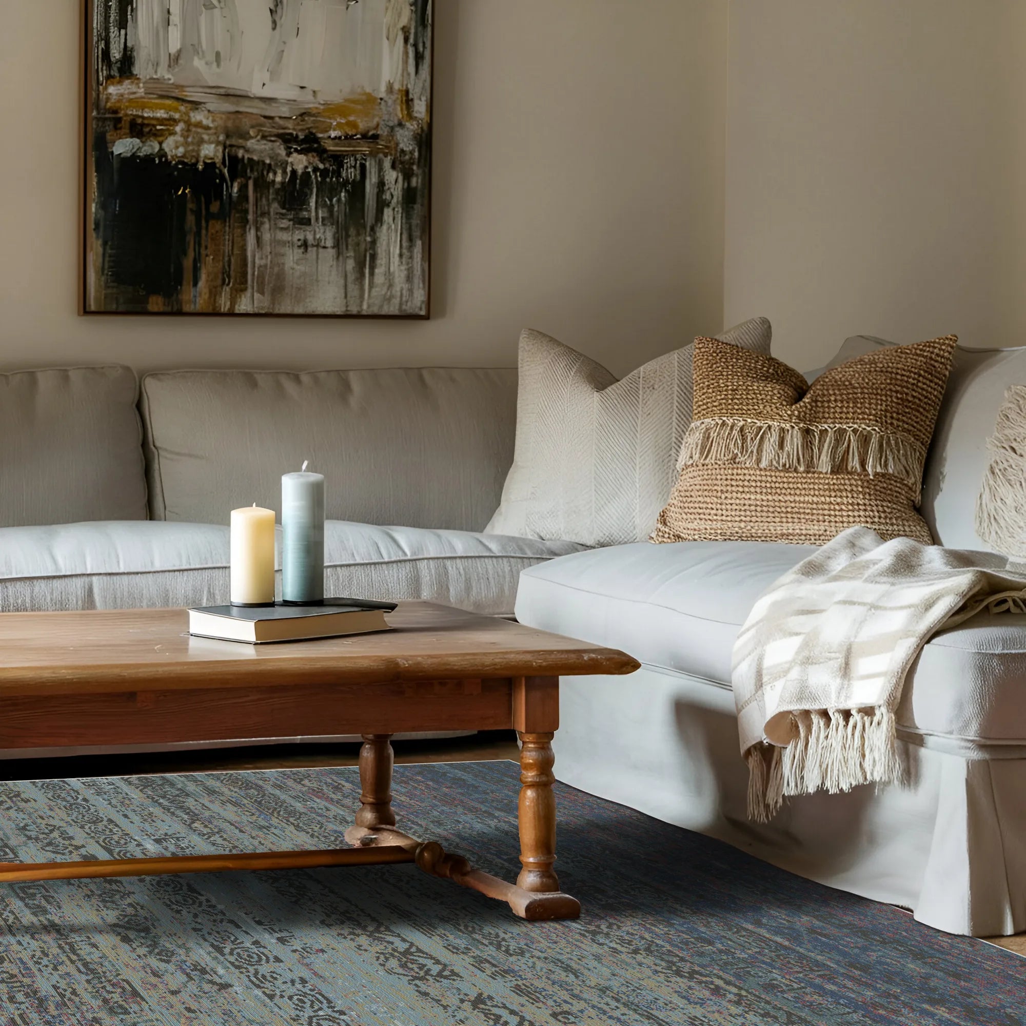 Абстрактний племінний килим у стилі каньйону Антилопи