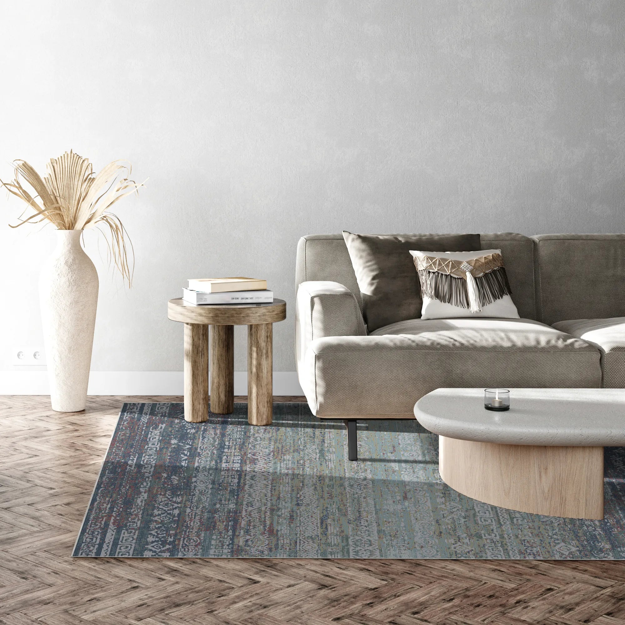 Ісландський срібний абстрактний племінний килим