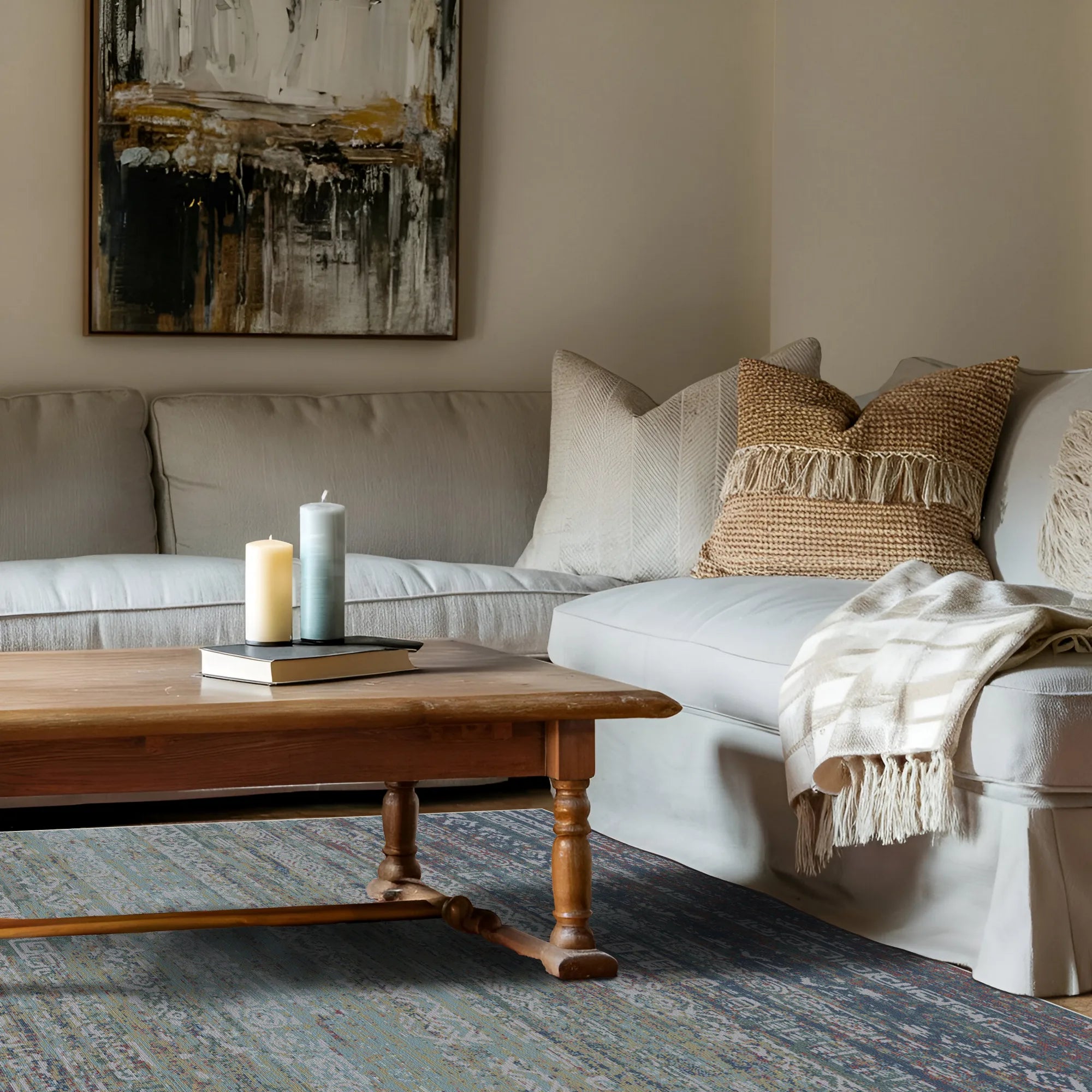 Ісландський срібний абстрактний племінний килим