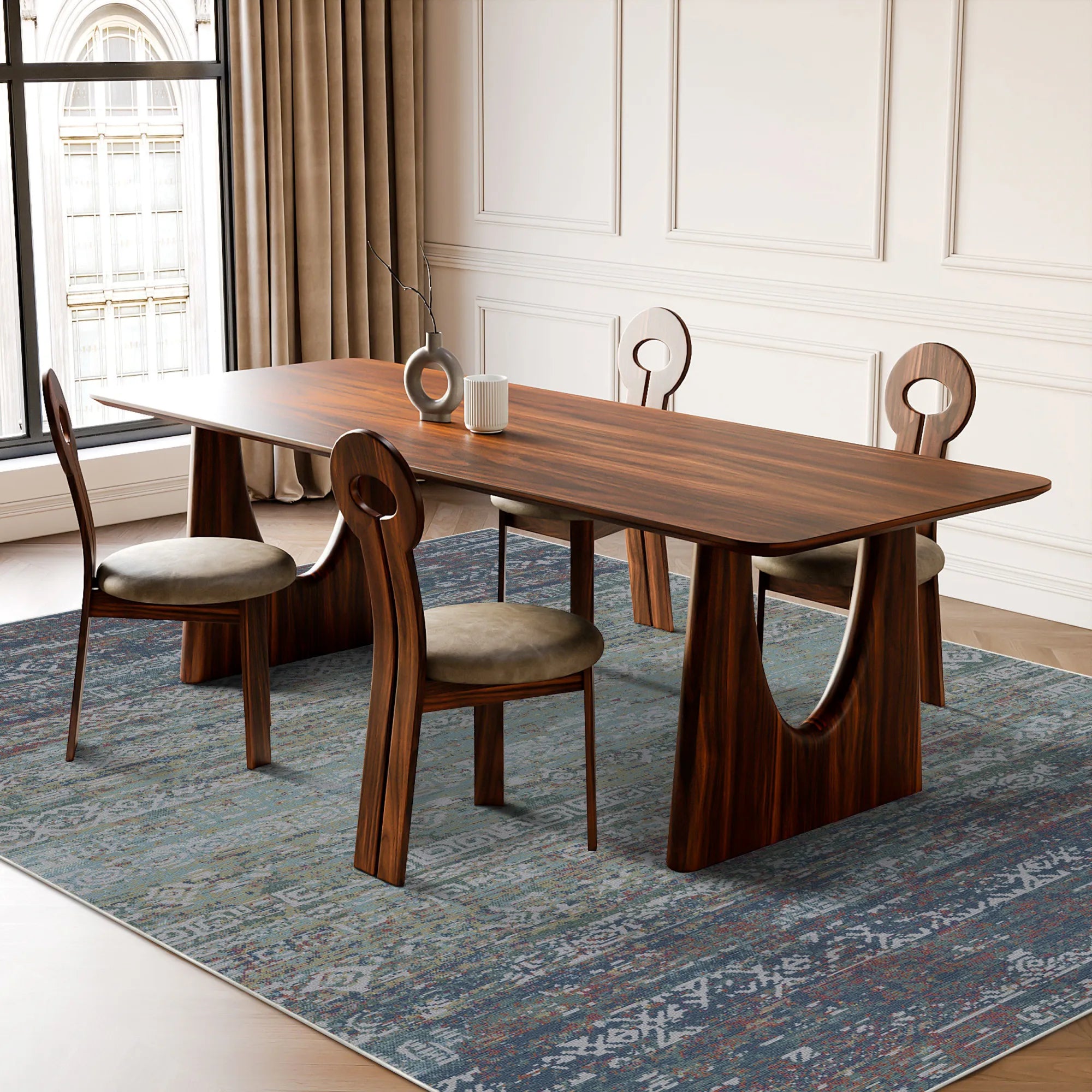 Ісландський срібний абстрактний племінний килим