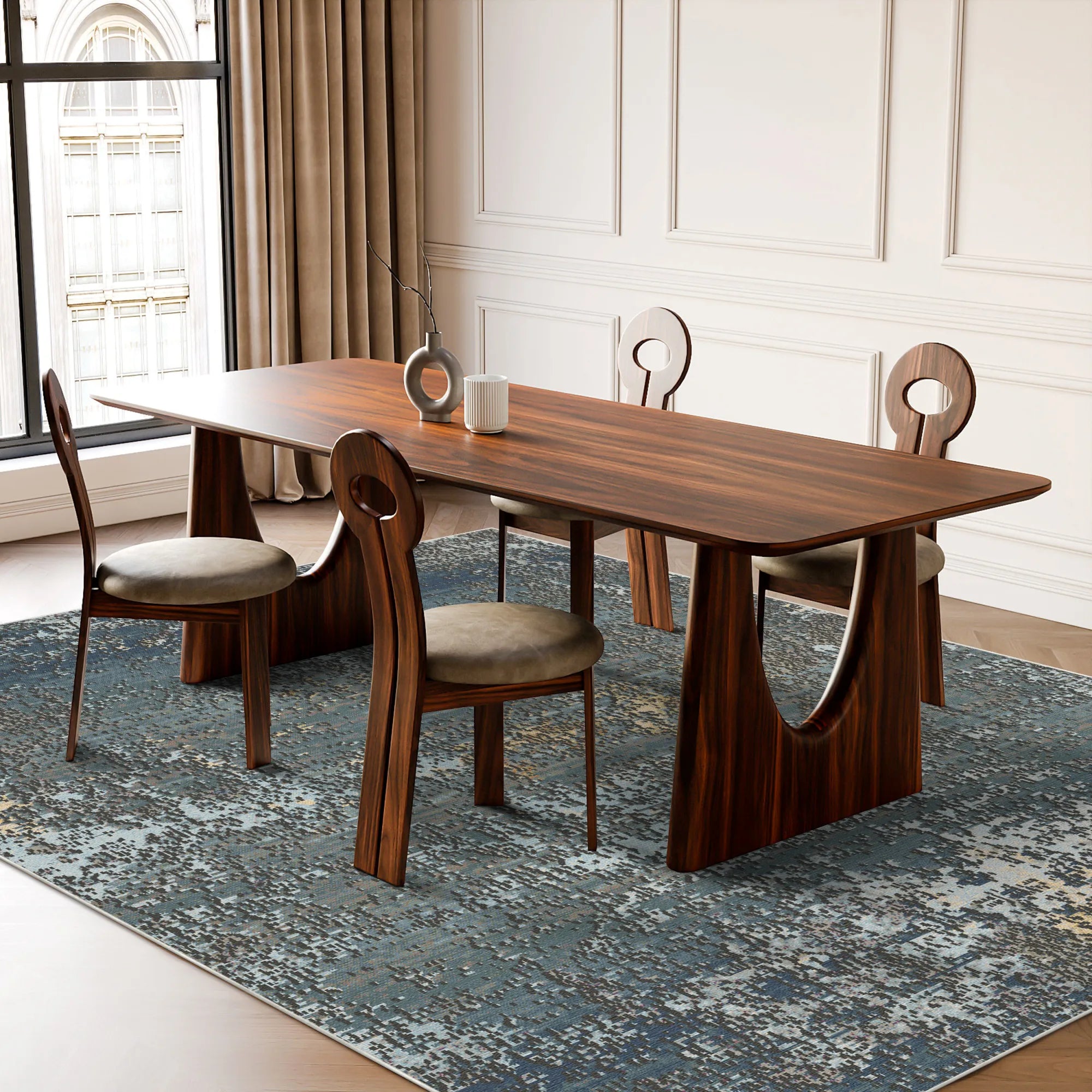 Абстрактний килим Mariana Deep Blue