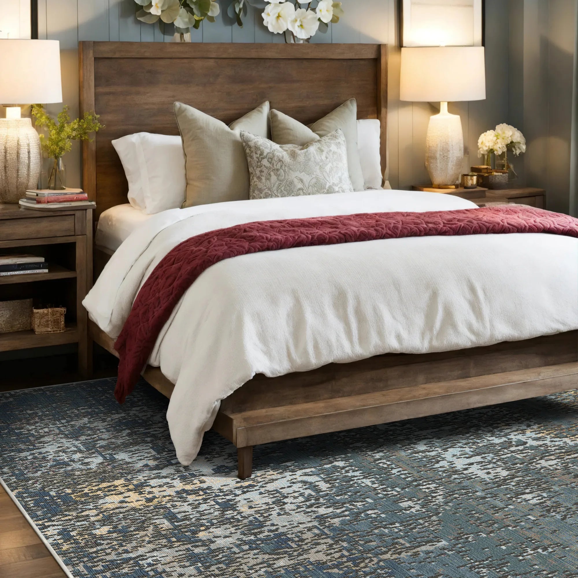 Абстрактний килим Mariana Deep Blue