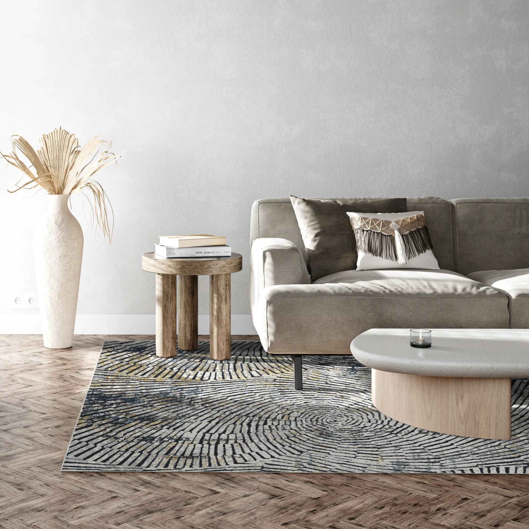 Сучасний абстрактний радіальний мозаїчний килим