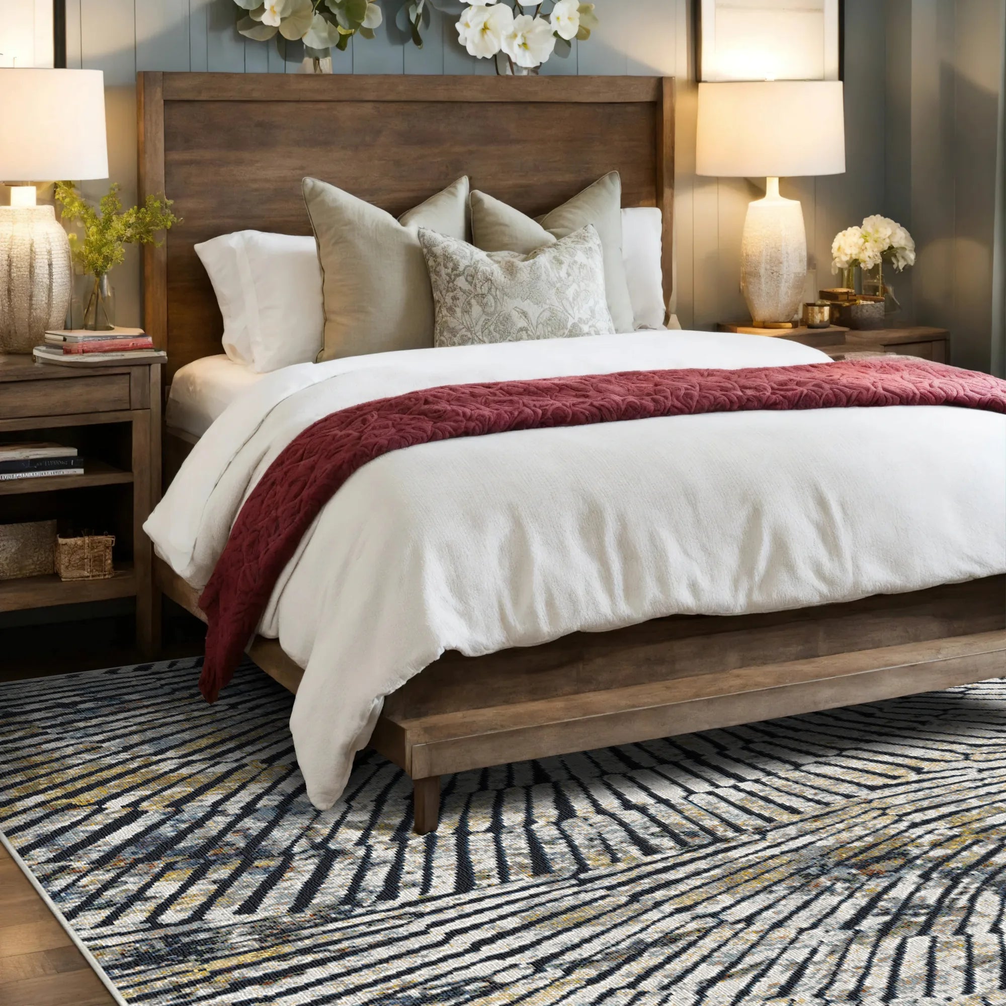 Сучасний абстрактний радіальний мозаїчний килим