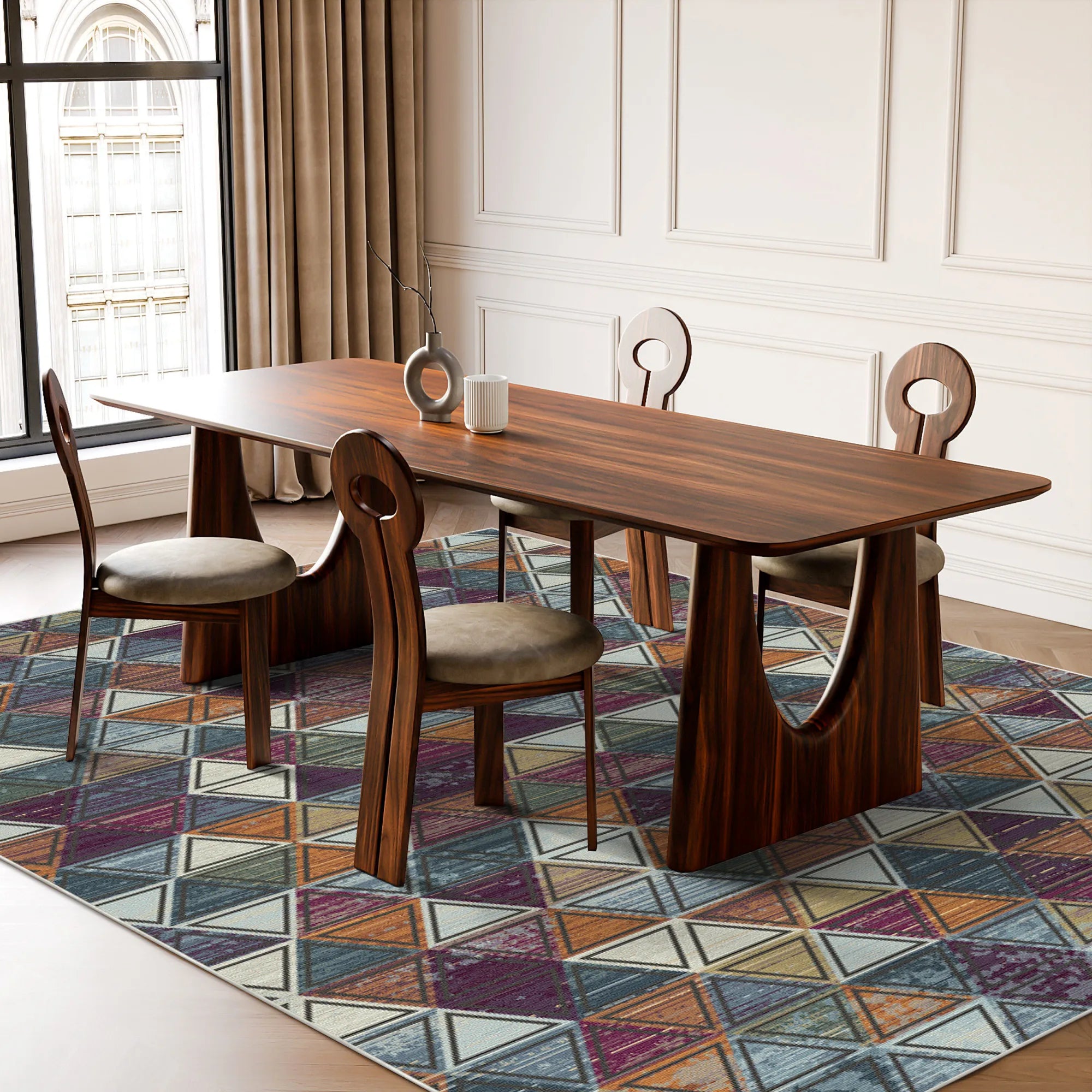 Геометричний абстрактний килим Mosaic Prism