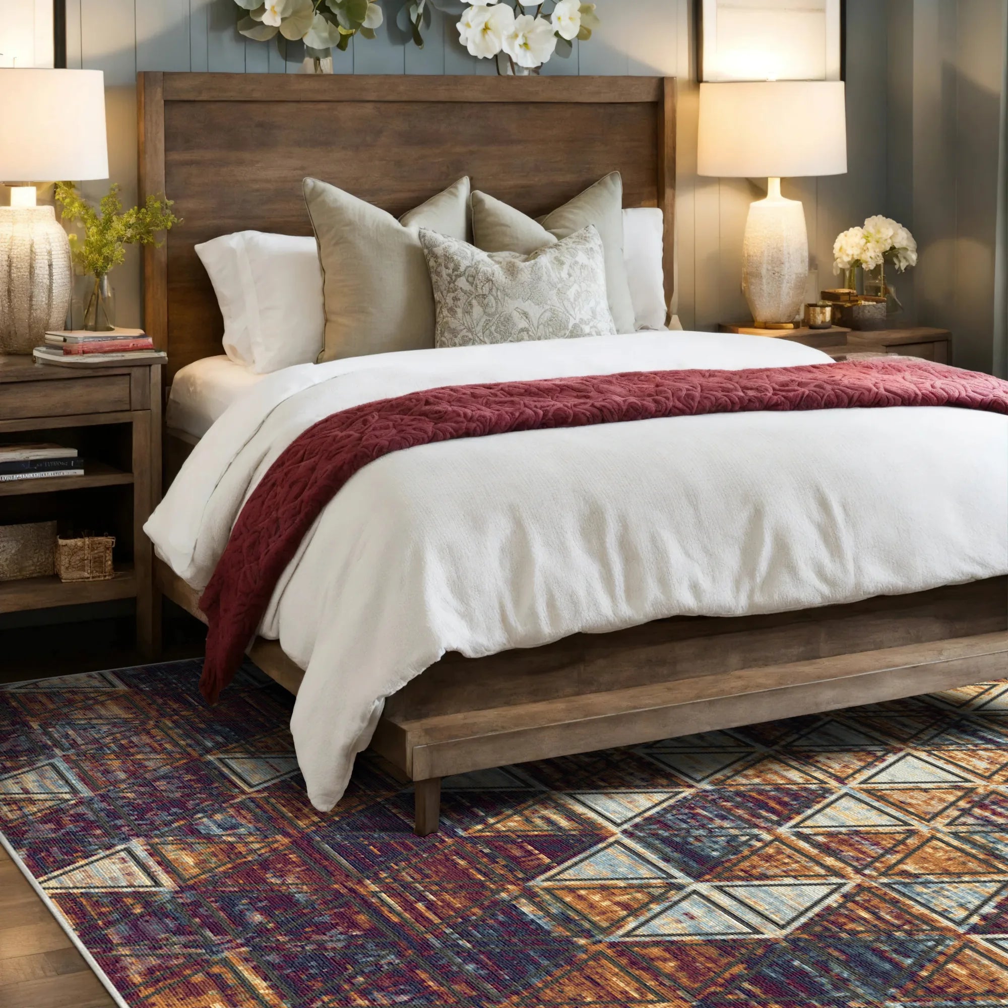 Геометричний абстрактний килим Mosaic Amber