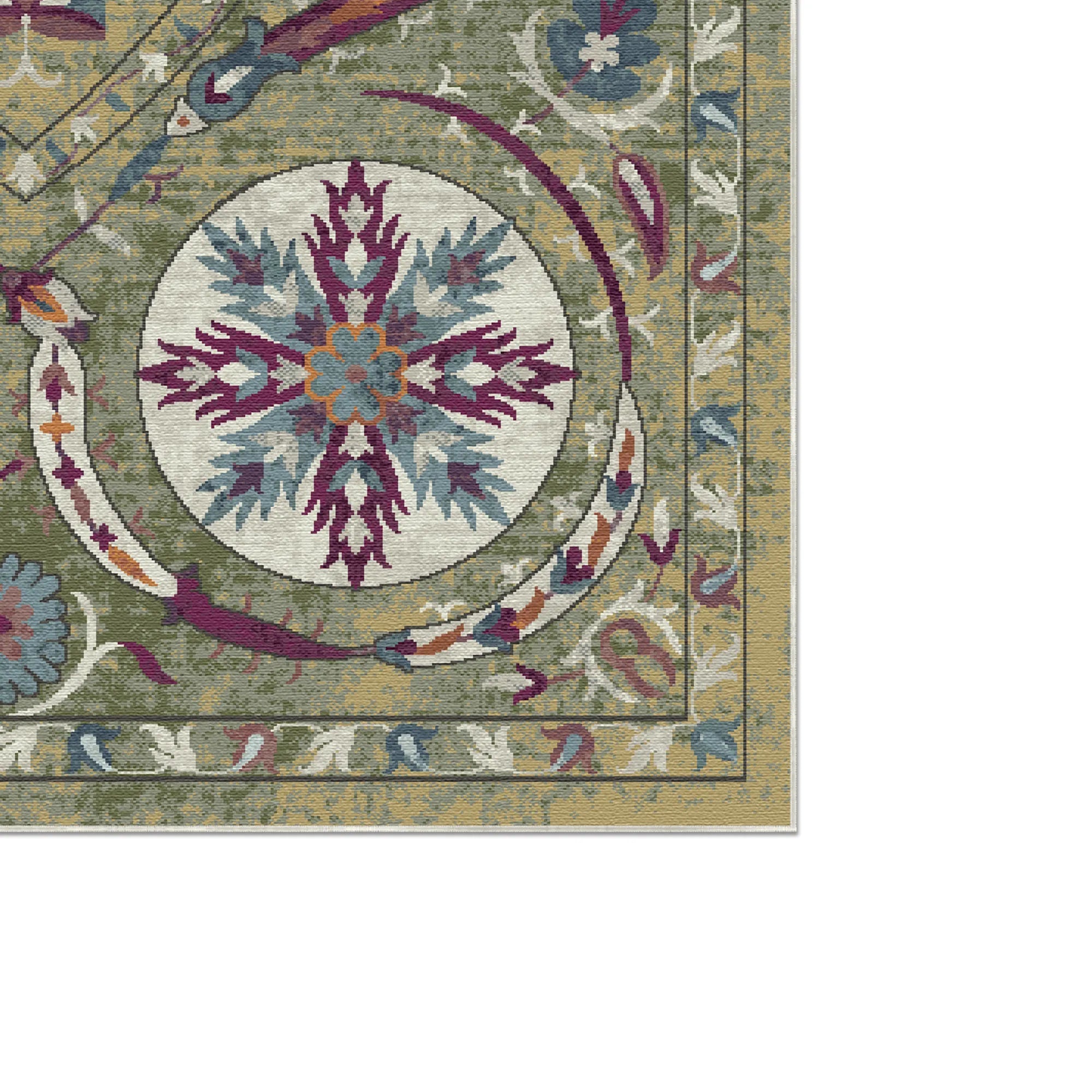 Екзотичний килим Bukhara Olive з медальйоном
