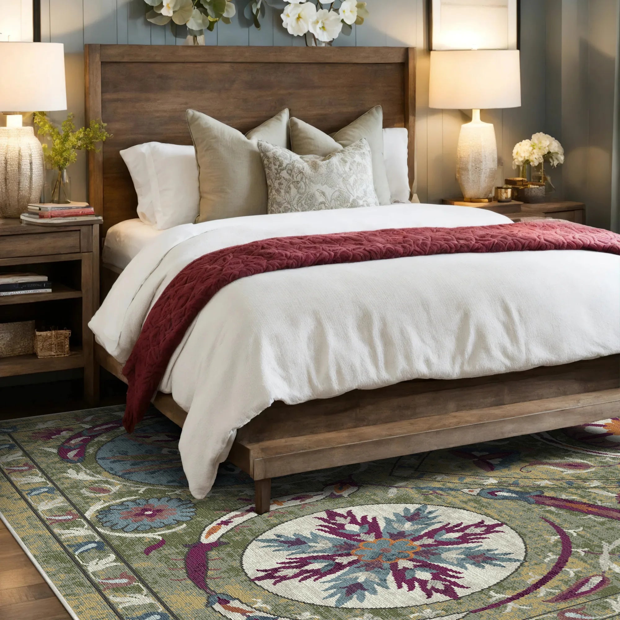 Екзотичний килим Bukhara Olive з медальйоном