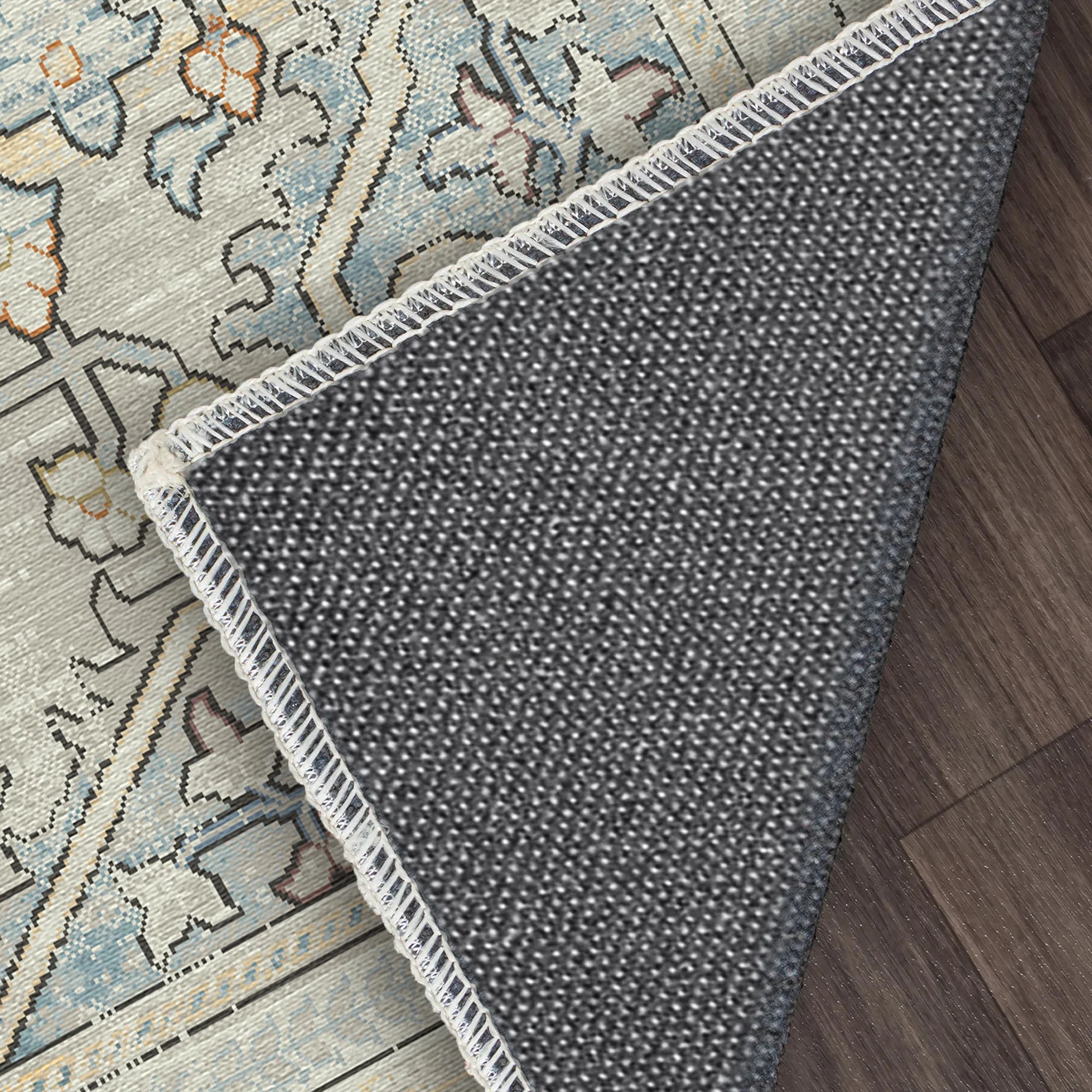 Вінтажний килим із вицвілим медальйоном Sage