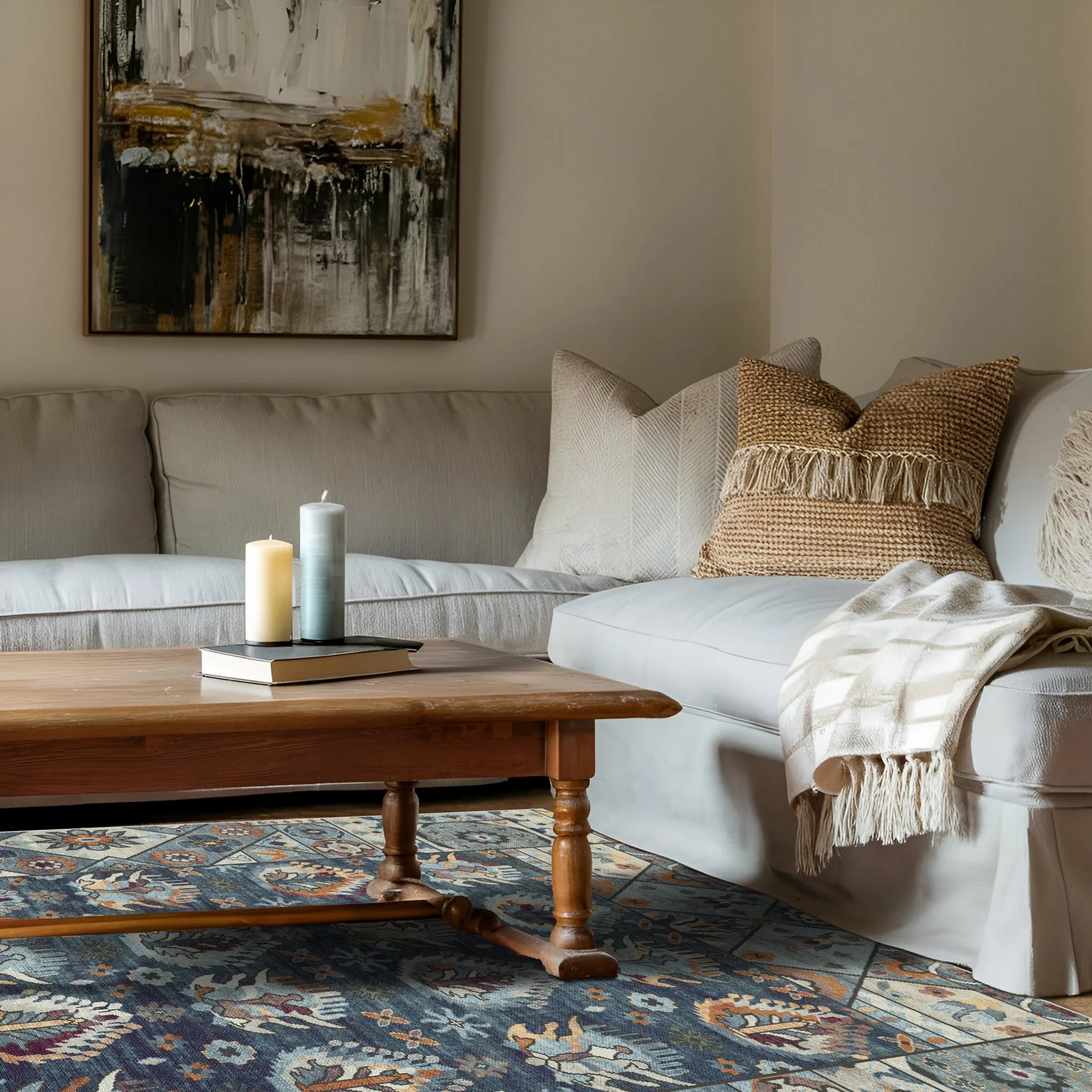 Традиційний геометричний килим Shirvan Indigo