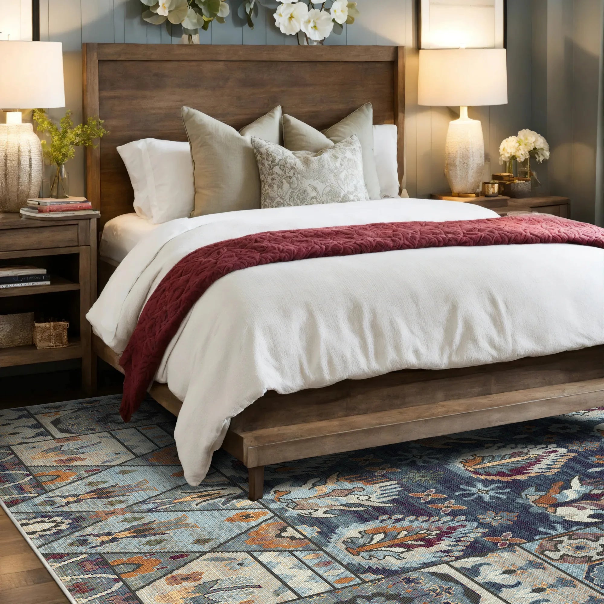 Традиційний геометричний килим Shirvan Indigo