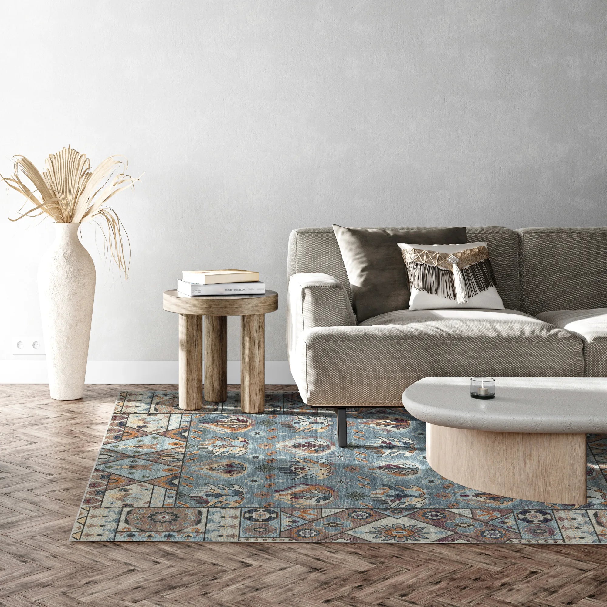 Традиційний геометричний килим Shirvan Azure